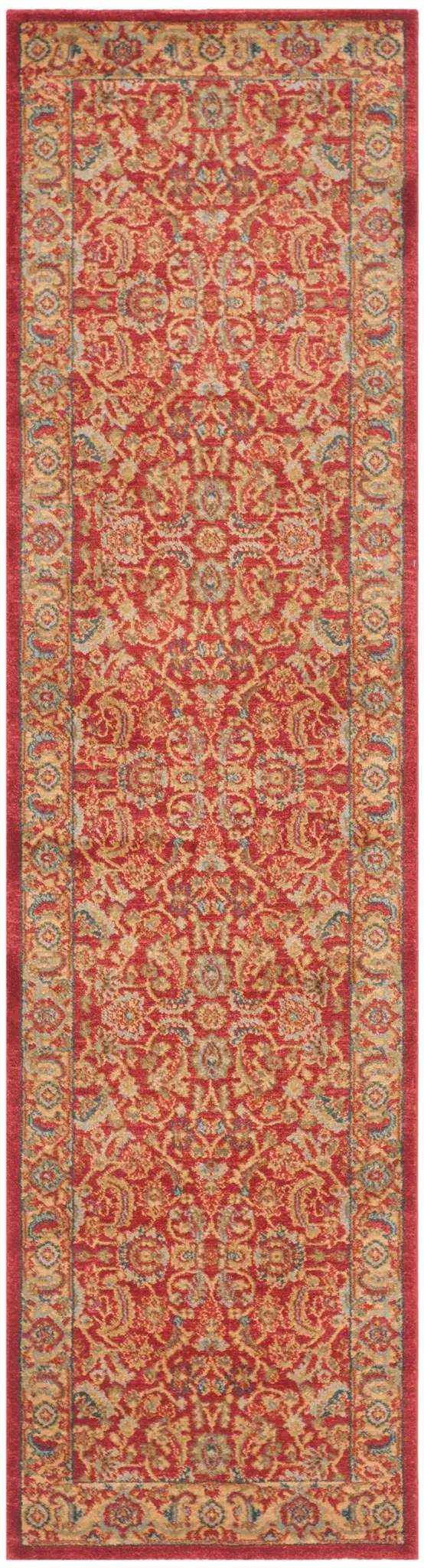 Mahal Floral Vine Bordered Rug