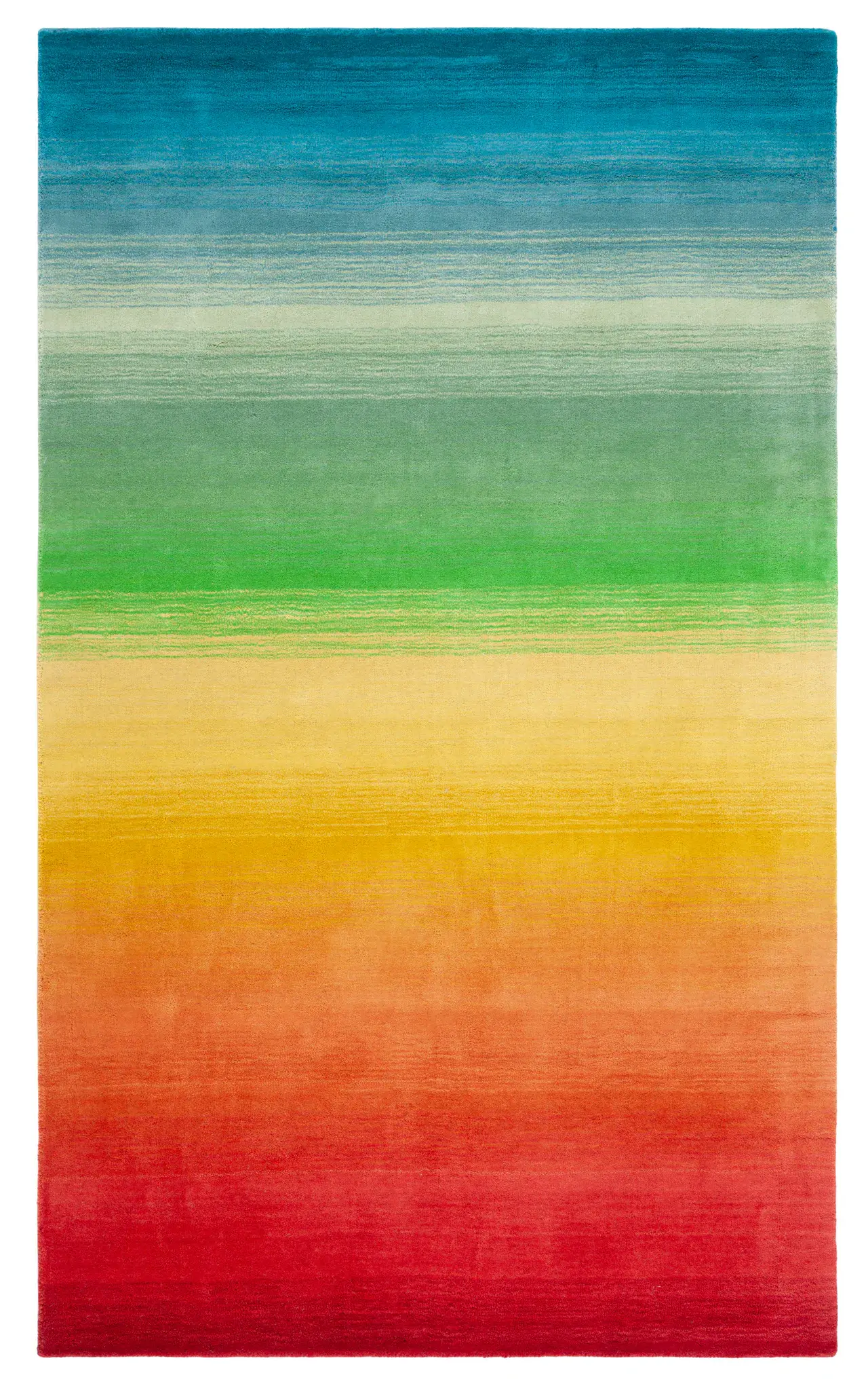 Manhattan Gradient Stripe Hand-Loomed Wool Rug