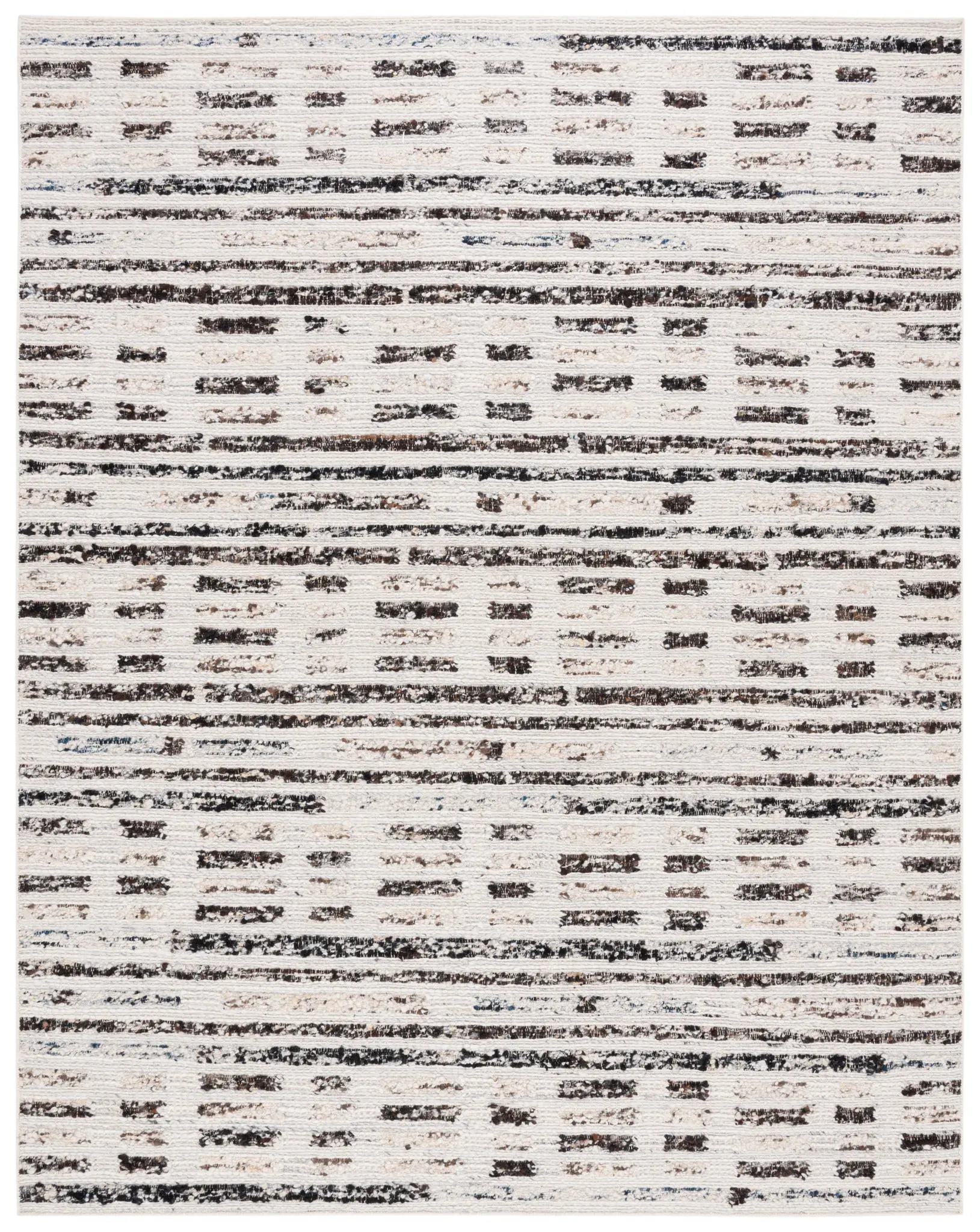 Manhattan Dashed Stripe Hand-Woven Wool Rug