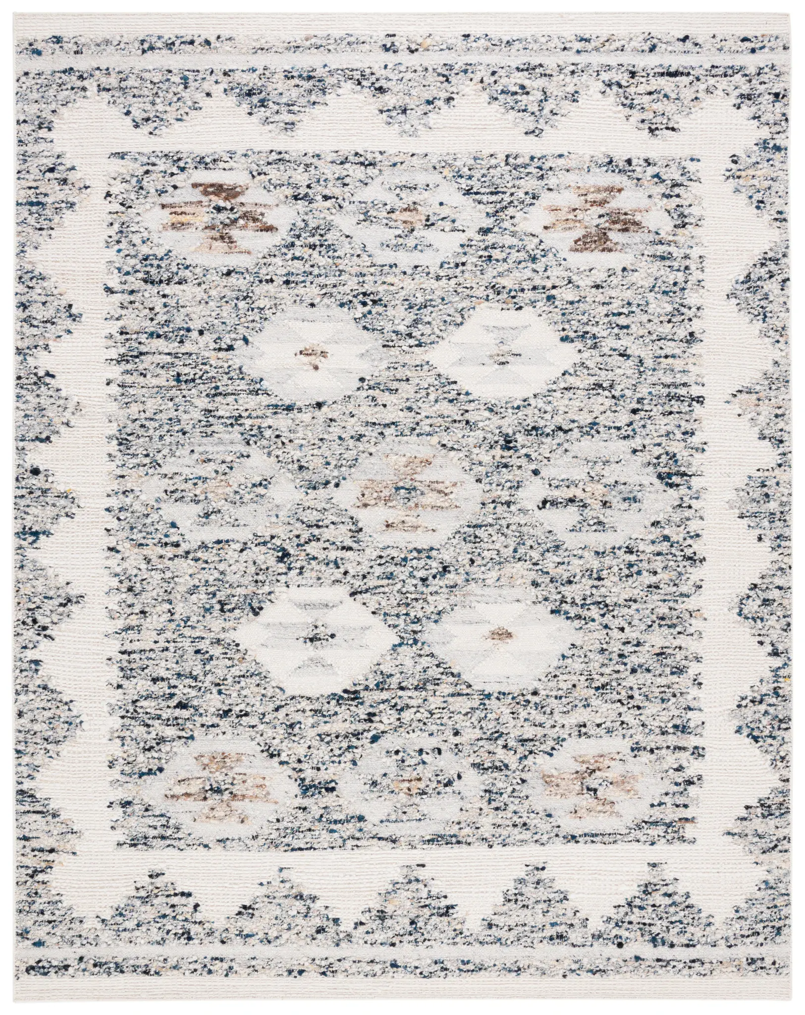 Manhattan Tribal Border Hand-Woven Wool Rug