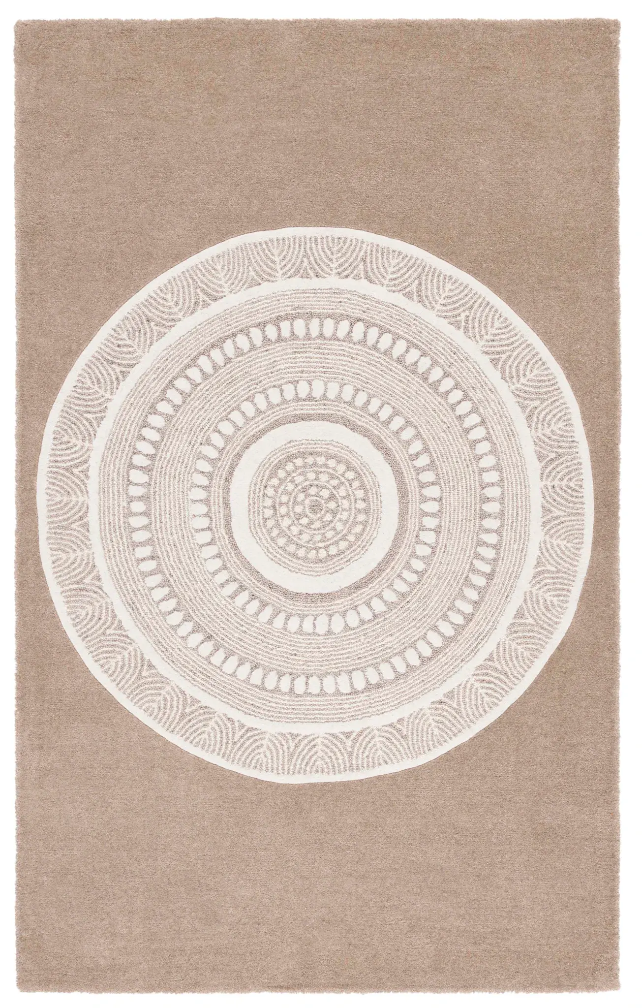 Manhattan Concentric Medallion Hand-Tufted Wool Rug