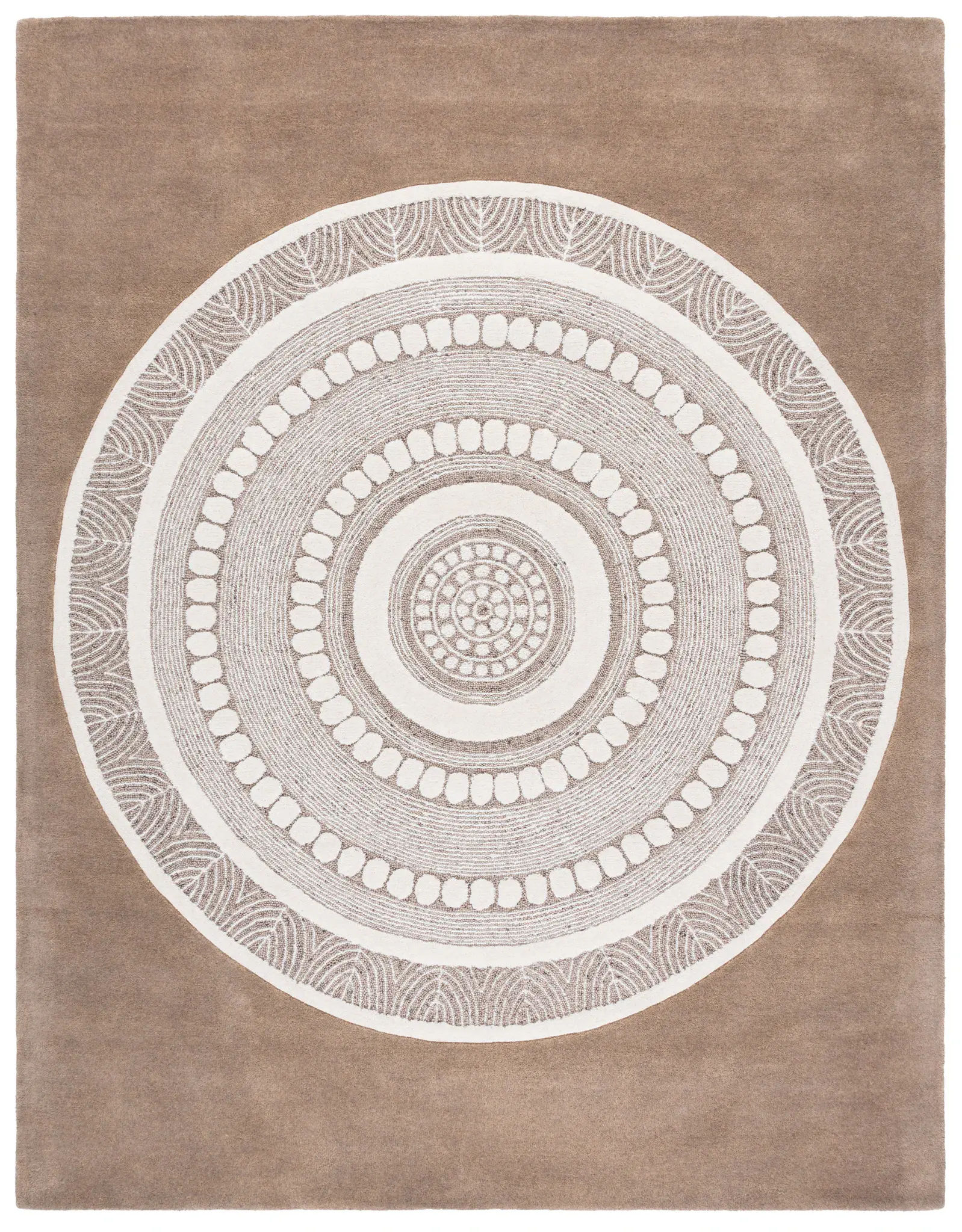 Manhattan Concentric Medallion Hand-Tufted Wool Rug