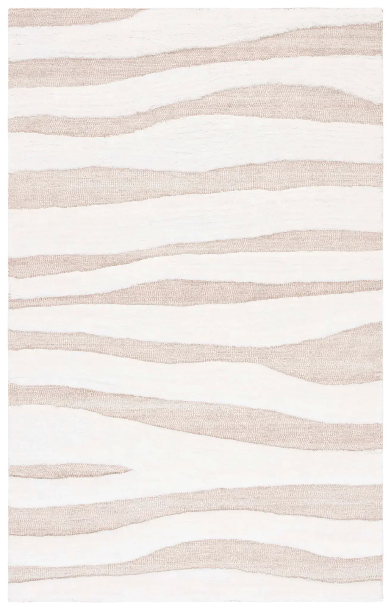 Manhattan Wavy Stripe Hand-Woven Wool Rug