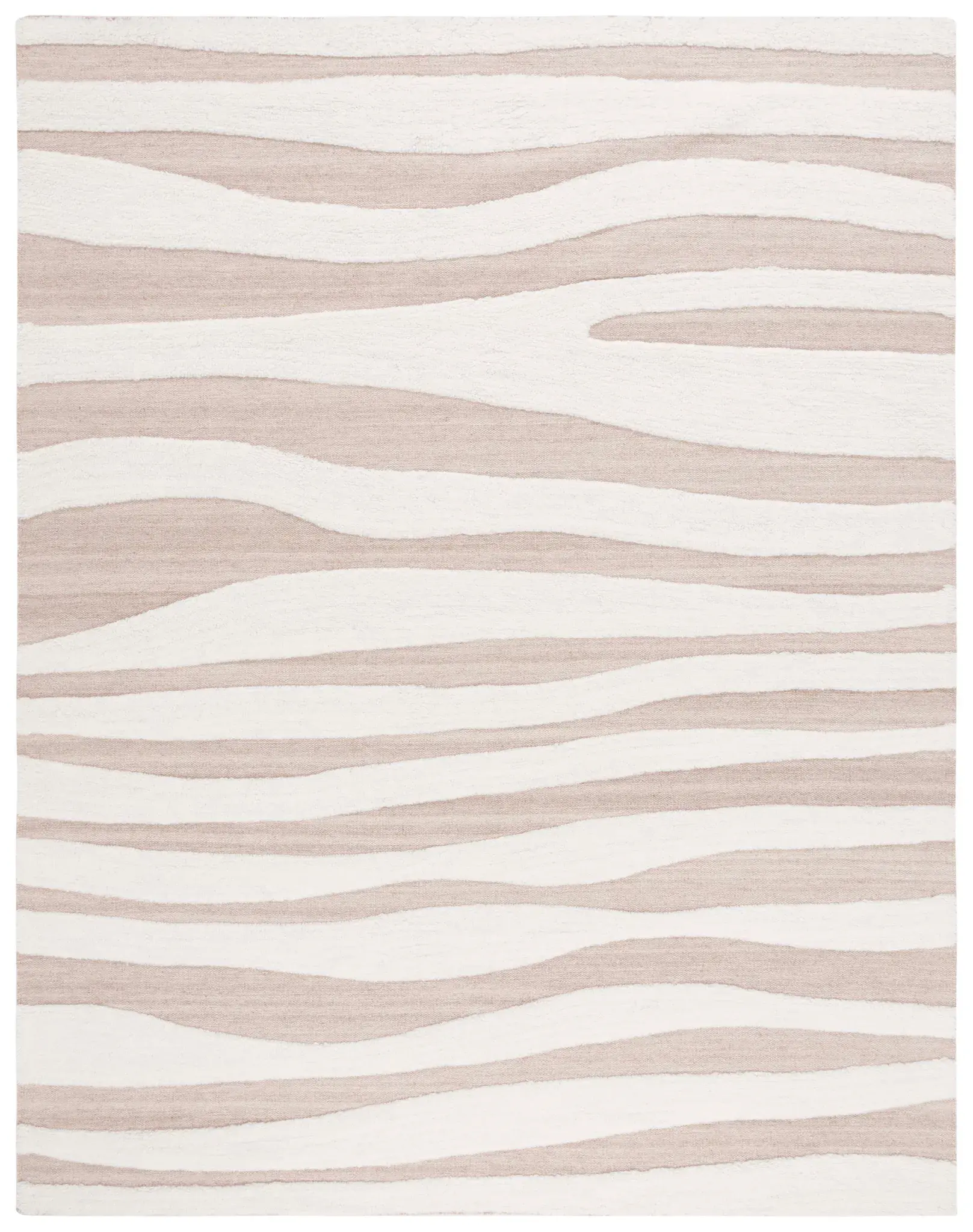 Manhattan Wavy Stripe Hand-Woven Wool Rug