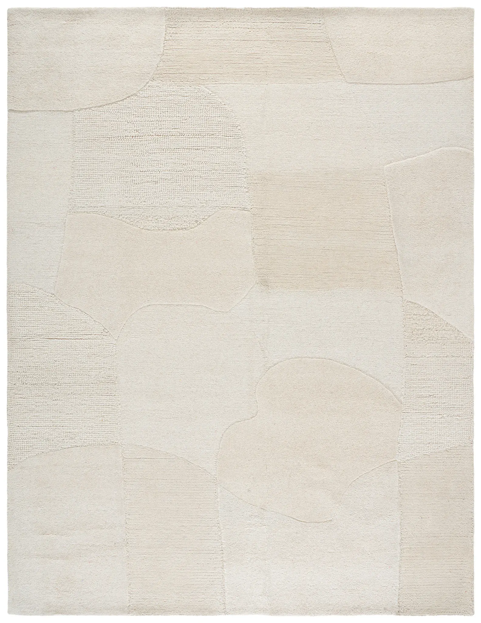 Manhattan Abstract Blocks Hand-Tufted Wool Rug