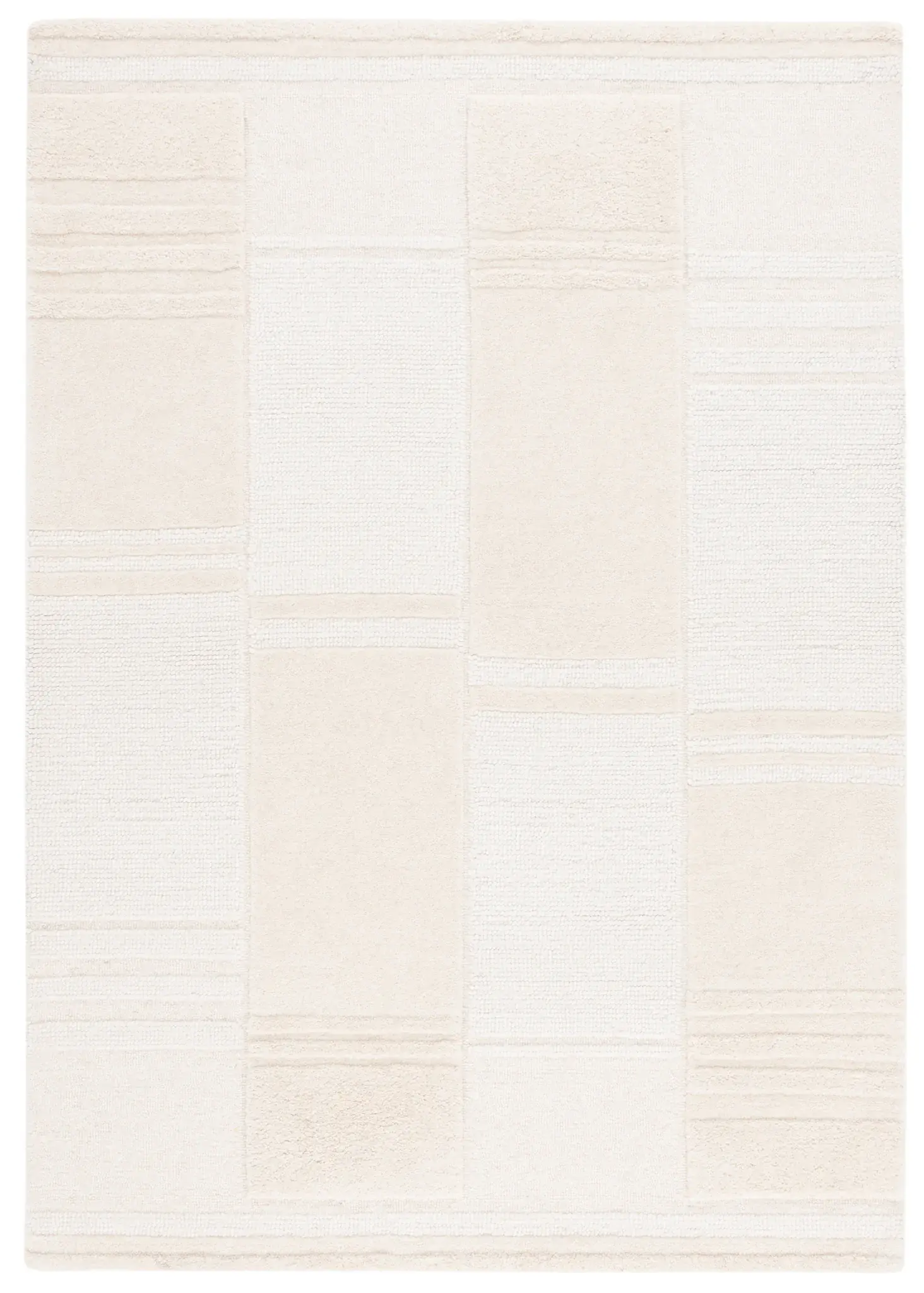 Manhattan Textured Grid Hand-Tufted Wool Rug
