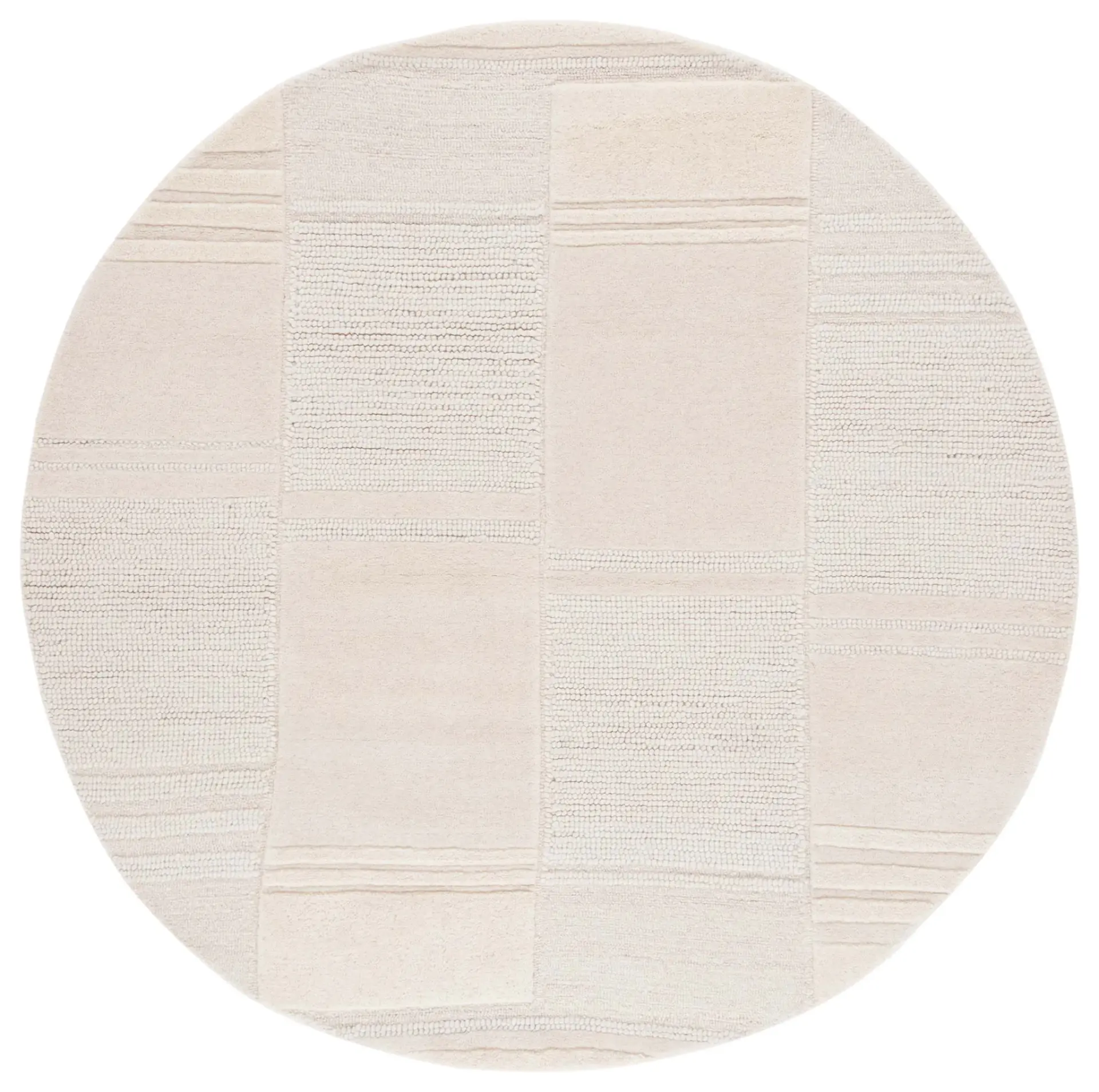 Manhattan Textured Grid Hand-Tufted Wool Rug