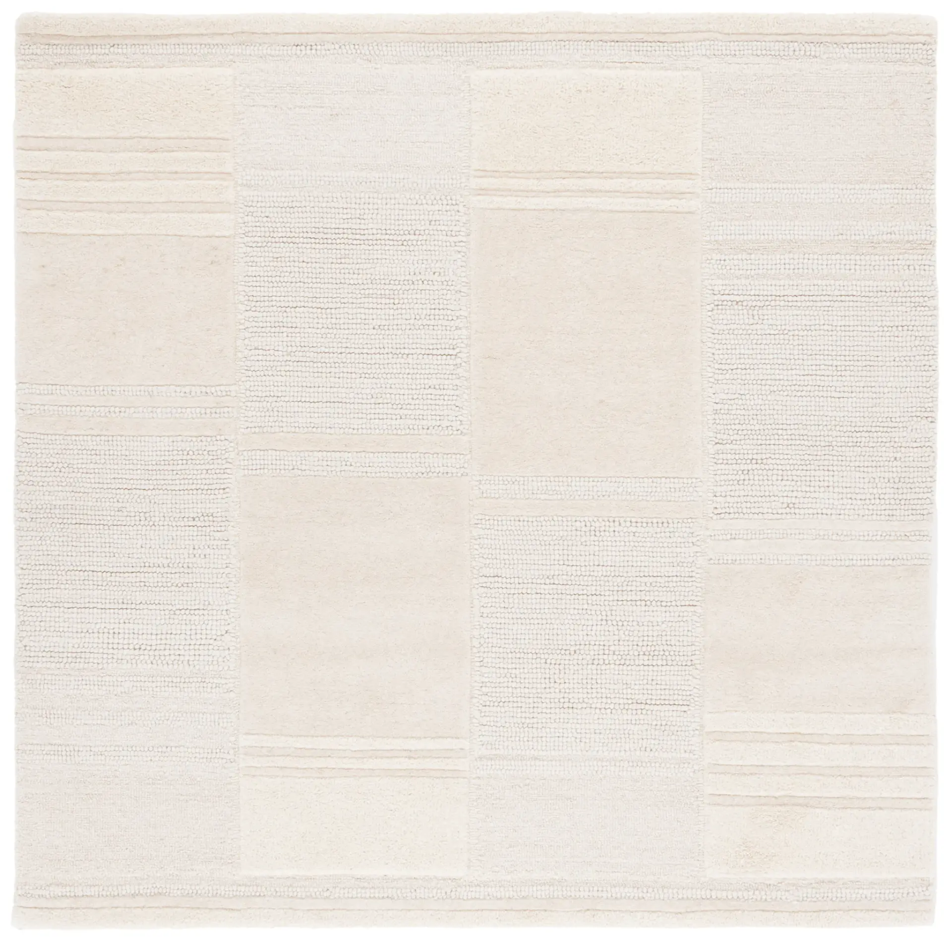 Manhattan Textured Grid Hand-Tufted Wool Rug