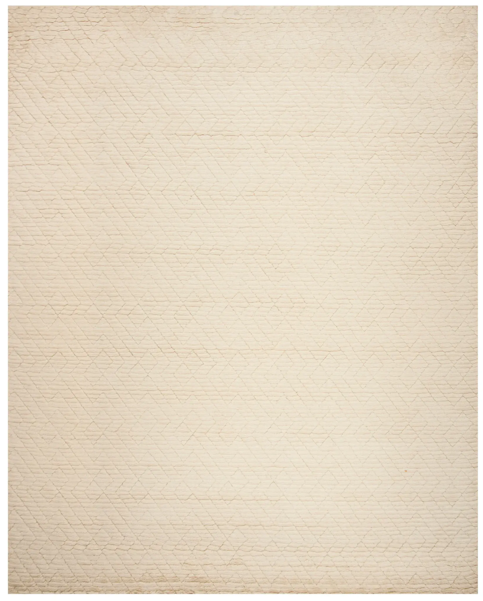 Manhattan Chevron Hand-Tufted Wool Shag Rug