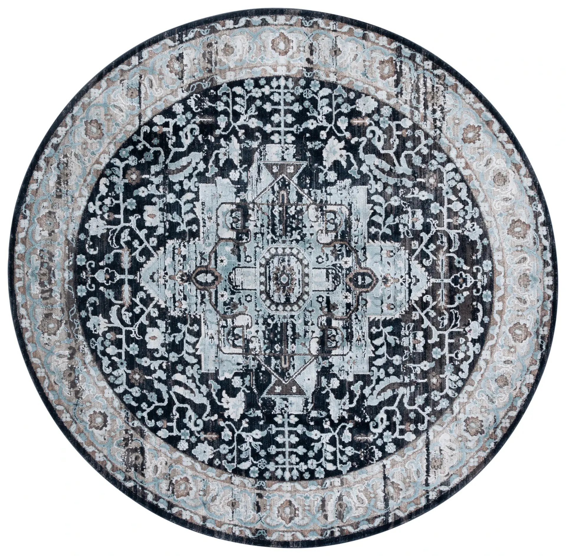 Mayflower Distressed Medallion Rug
