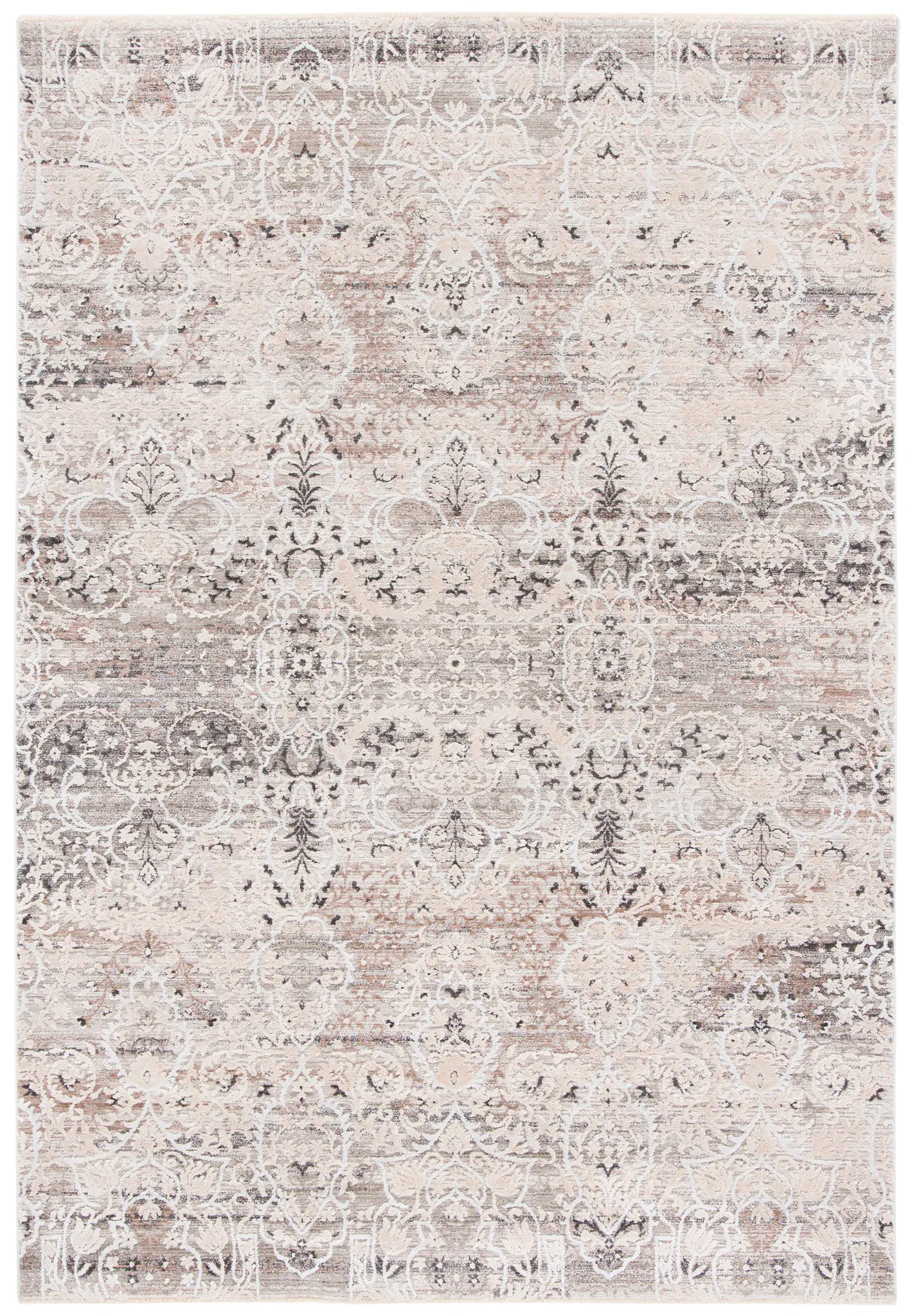 Mayflower Distressed Damask Rug