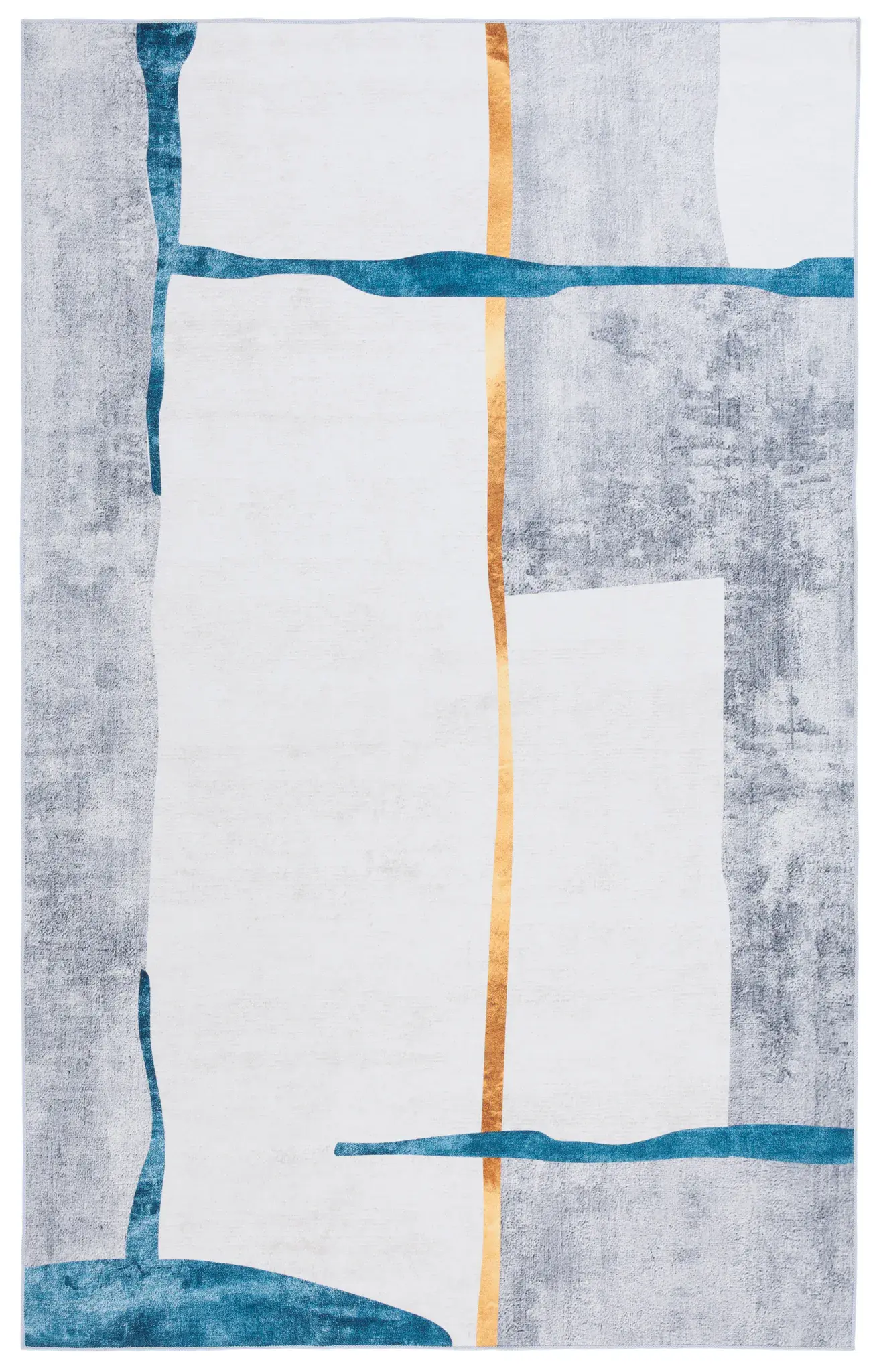 Malibu Abstract Colorblock Washable Rug