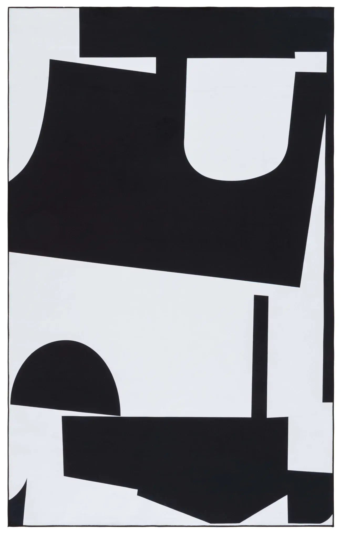 Malibu Graphic Shapes Washable Rug