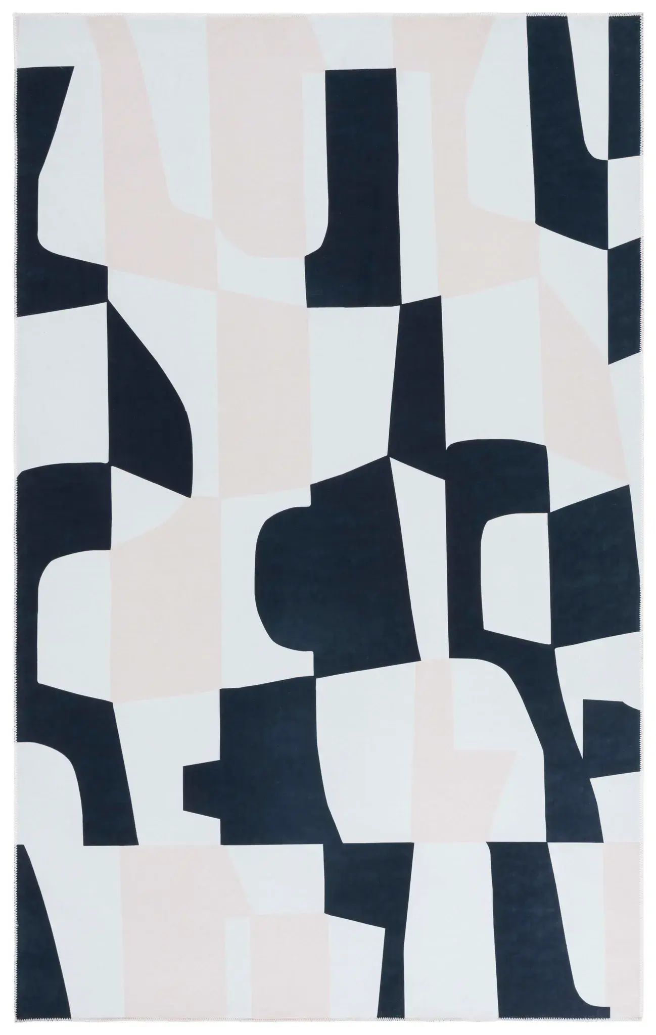 Malibu Abstract Shapes Washable Rug