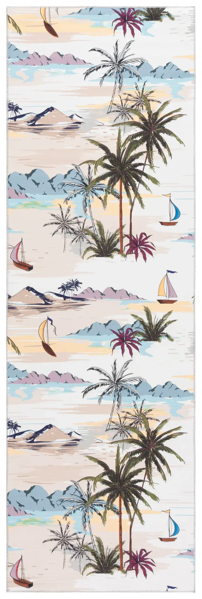 Malibu Scenic Palm Washable Rug
