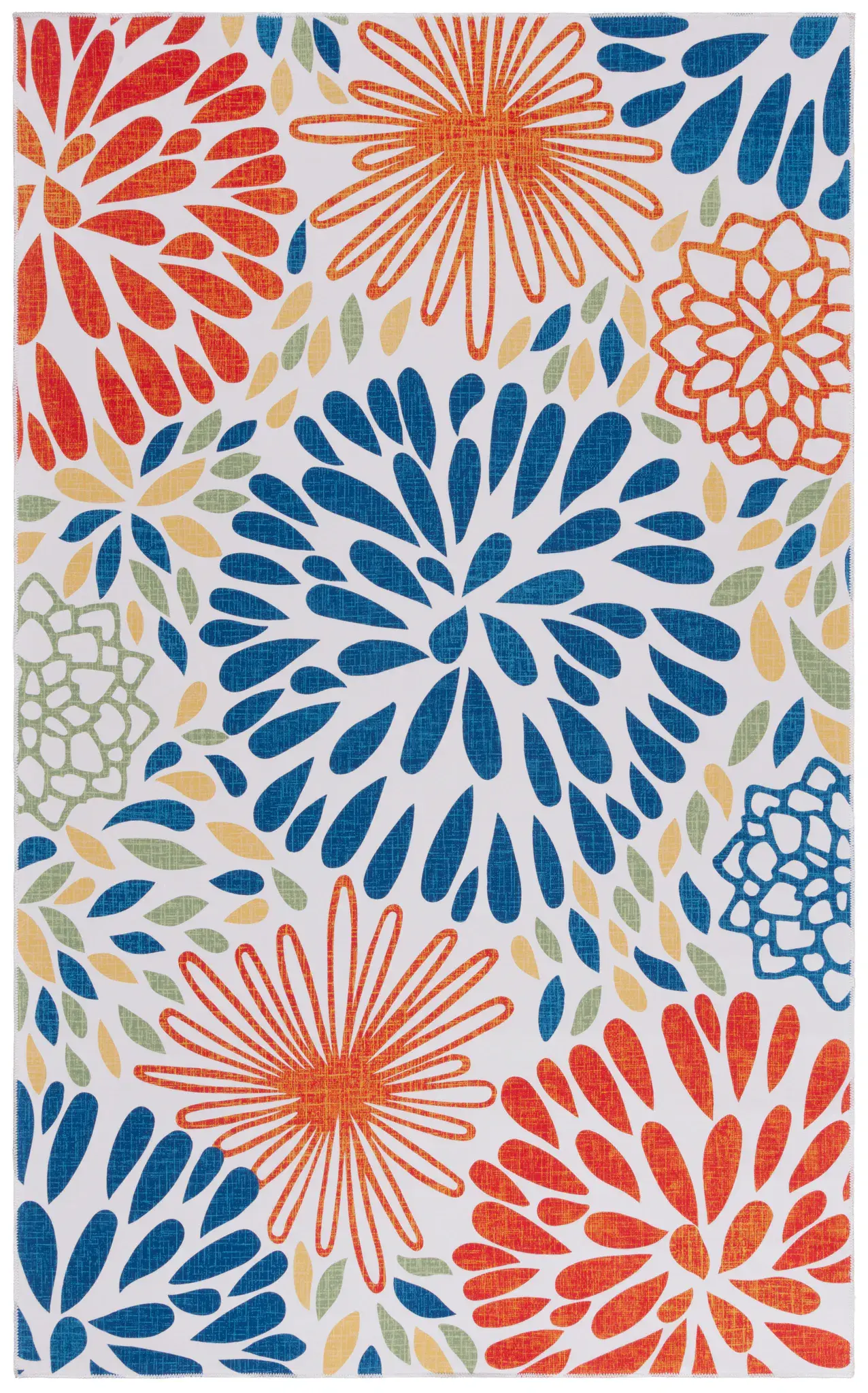 Malibu Floral Bloom Washable Rug