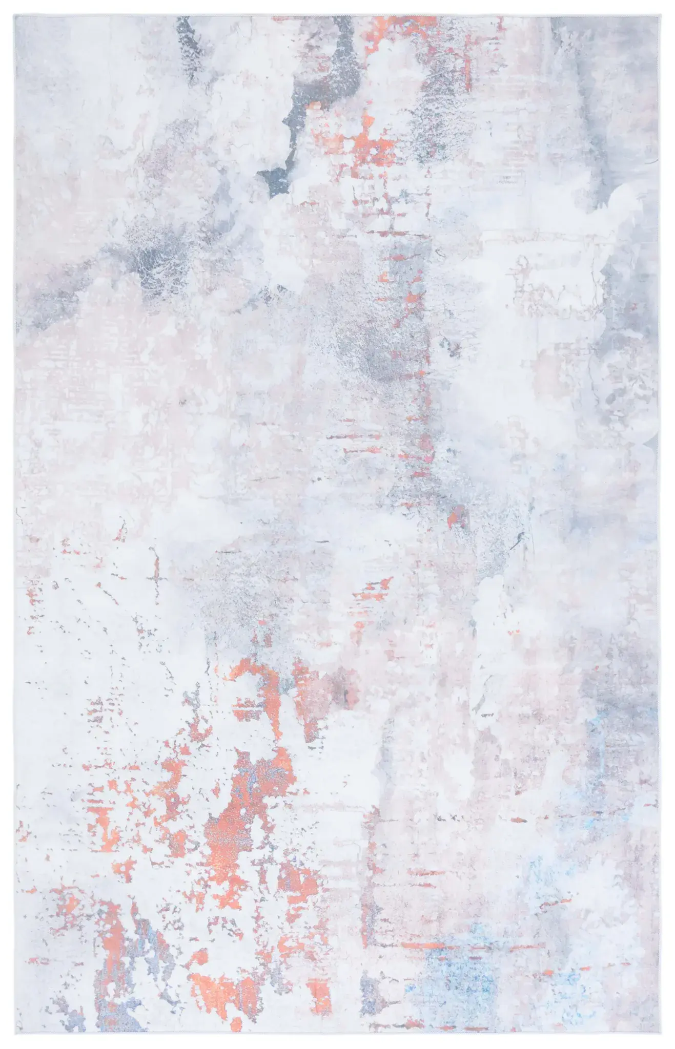 Malibu Distressed Abstract Washable Rug