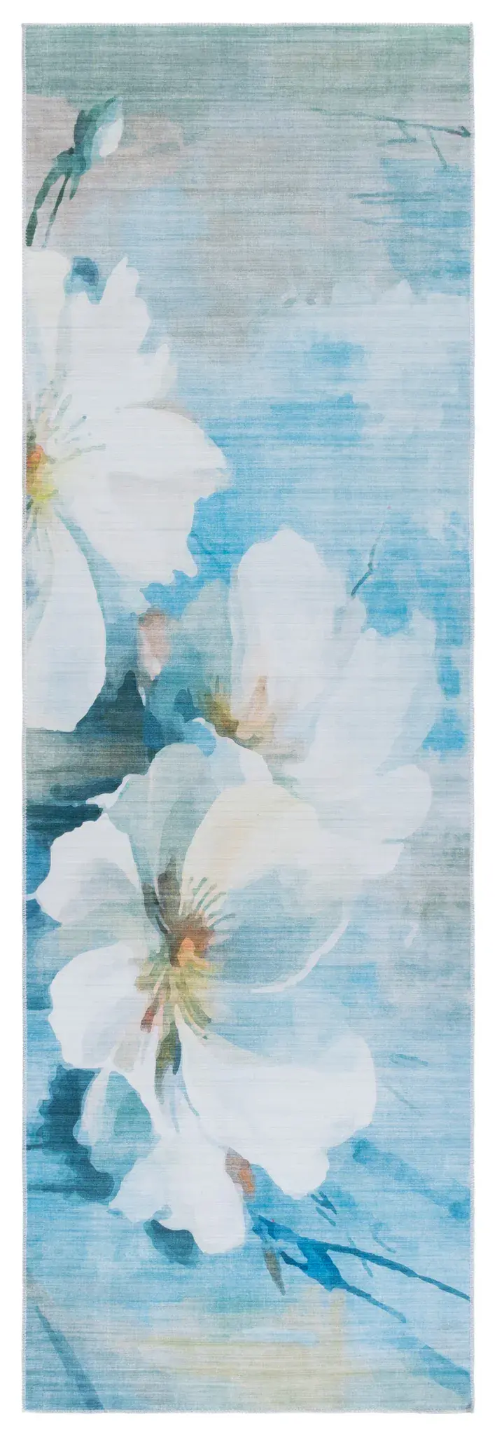 Malibu Watercolor Floral Washable Rug