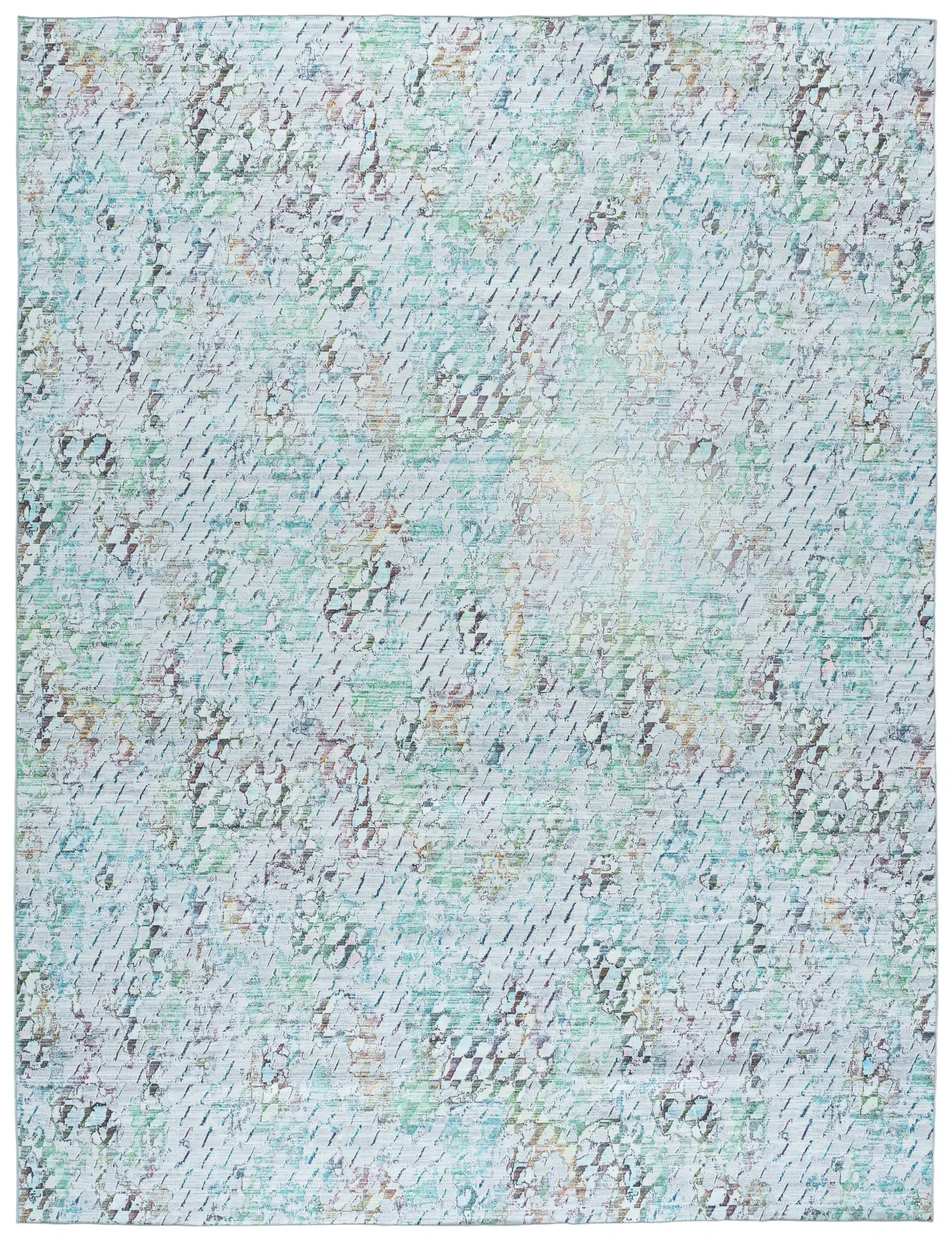 Malibu Watercolor Dashes Washable Rug