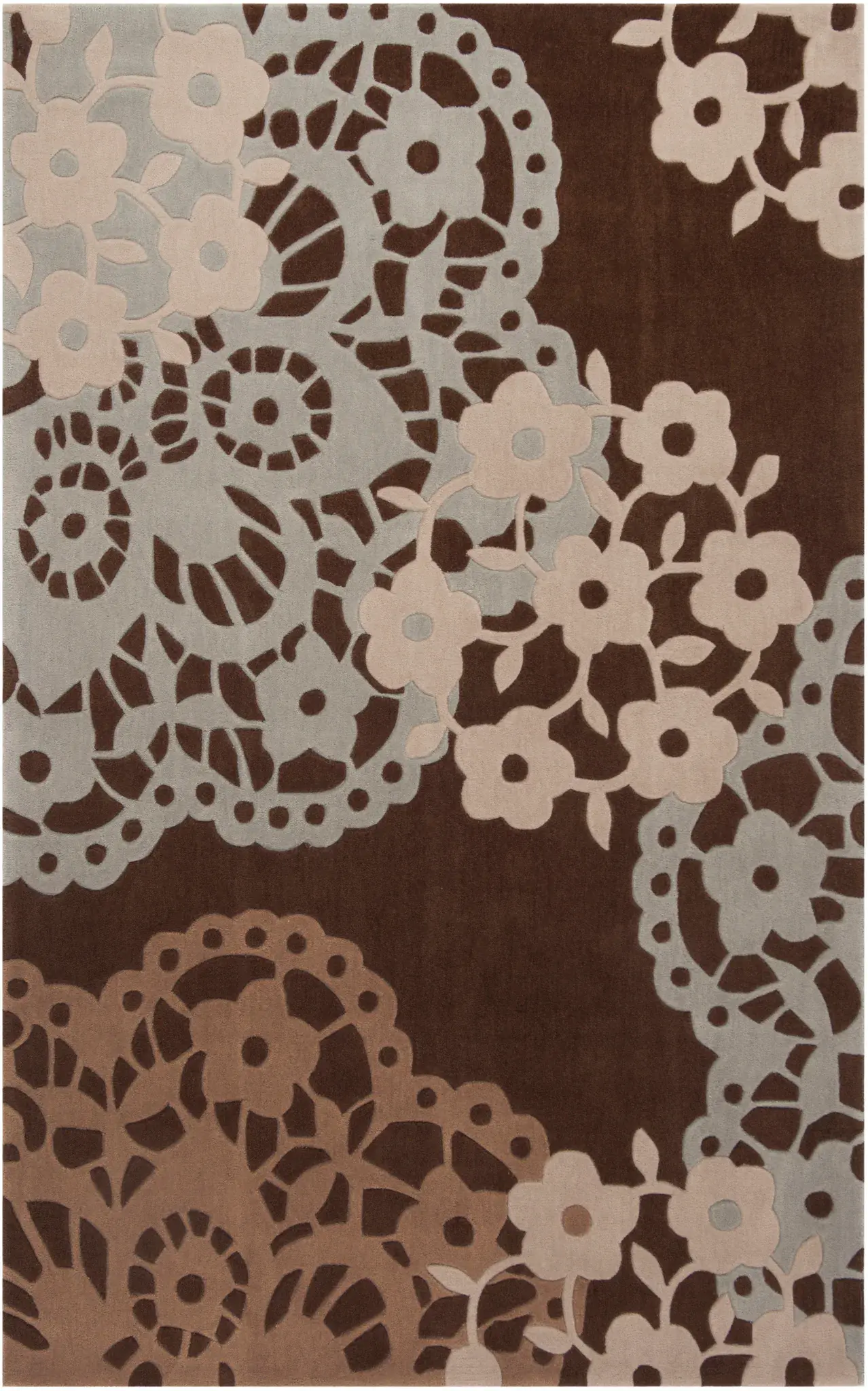 Modern Art Floral Lace Hand-Tufted Rug