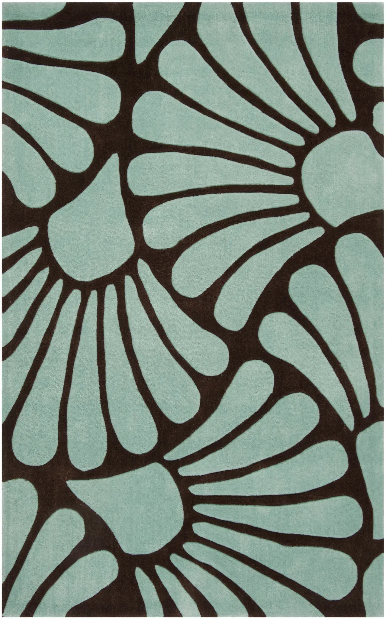 Modern Art Oversized Petals Hand-Tufted Rug