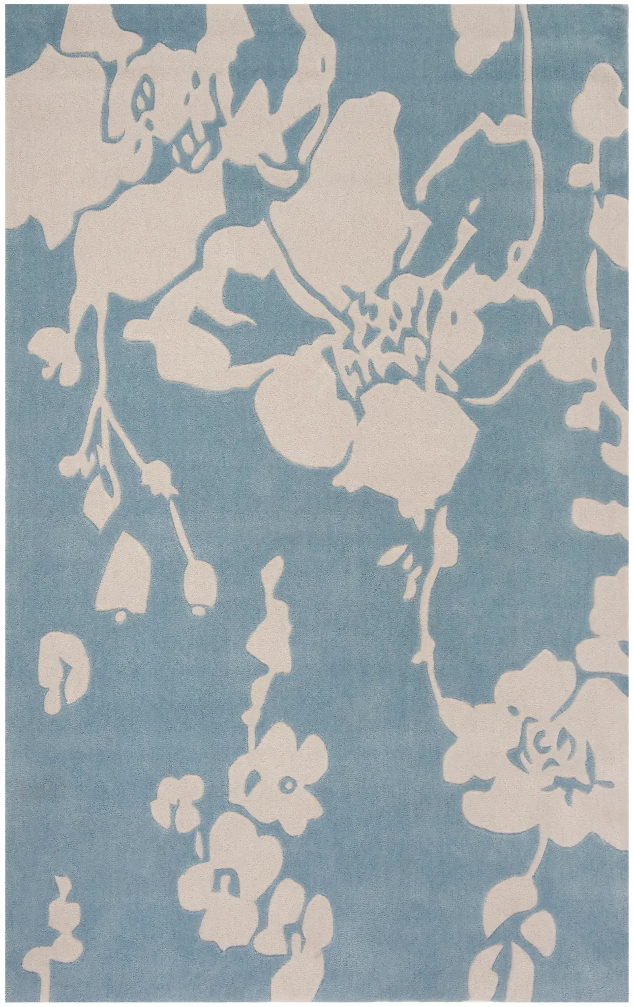 Modern Art Botanical Hand-Tufted Rug