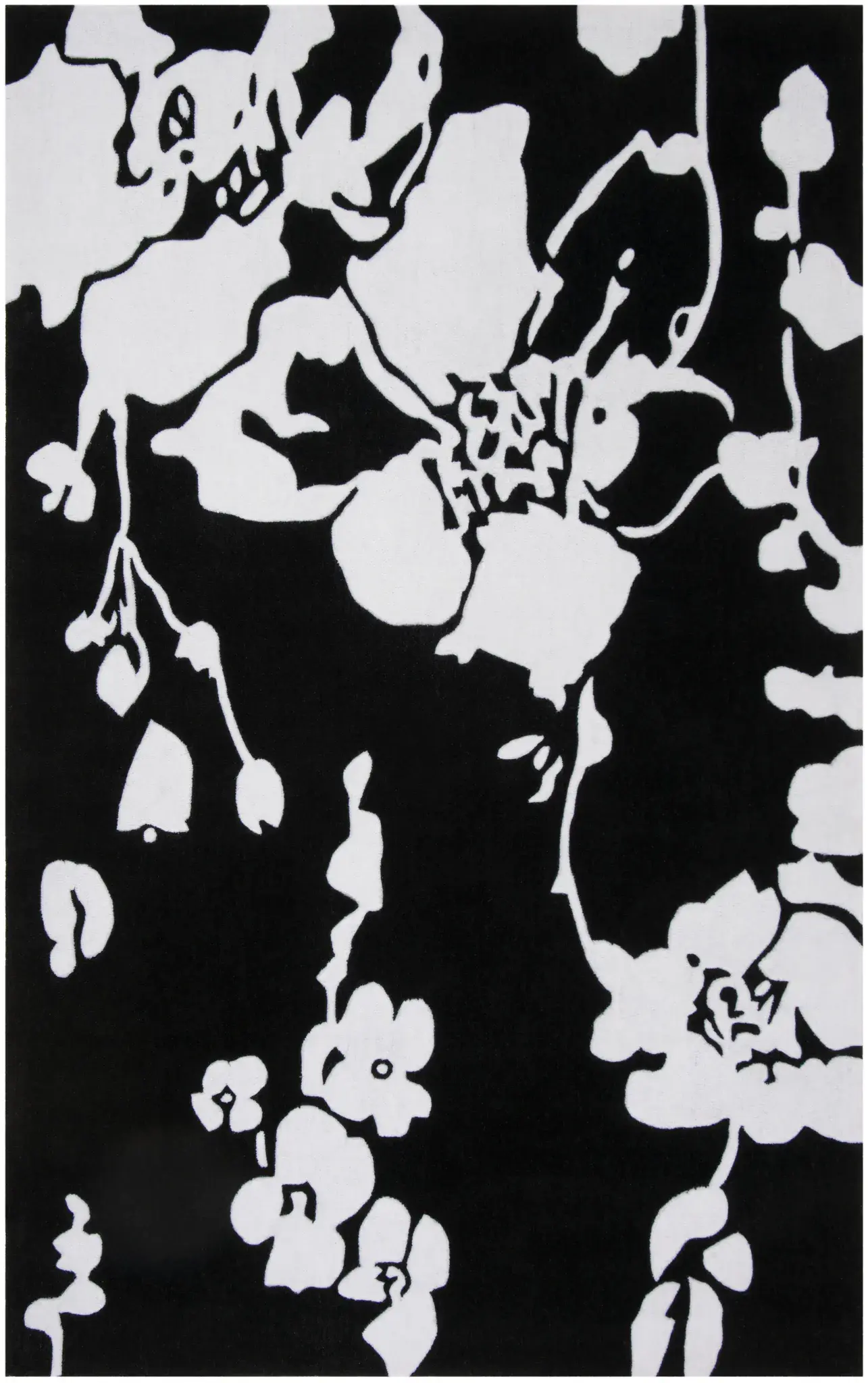 Modern Art Botanical Hand-Tufted Rug