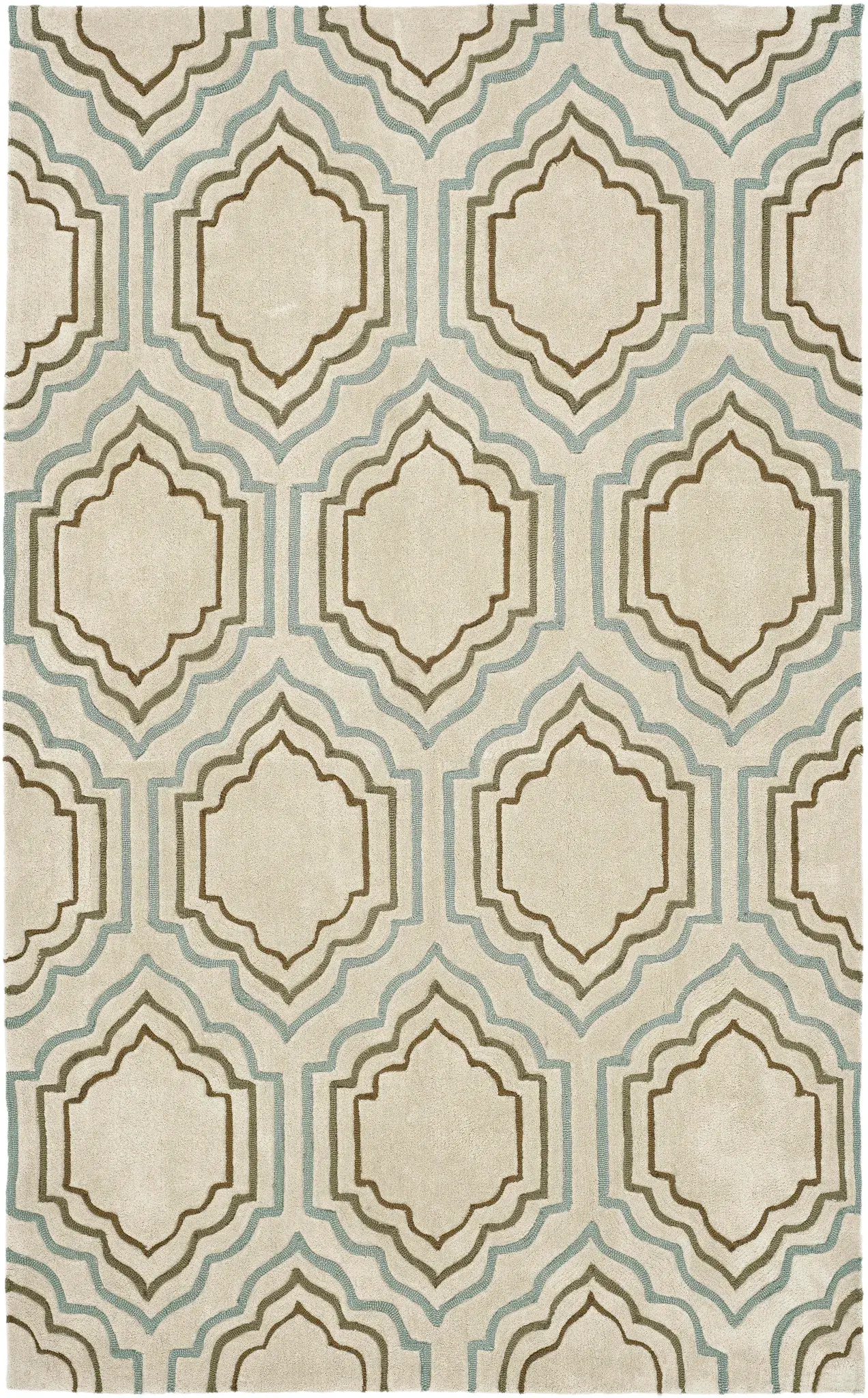 Modern Art Ogee Trellis Hand-Tufted Rug