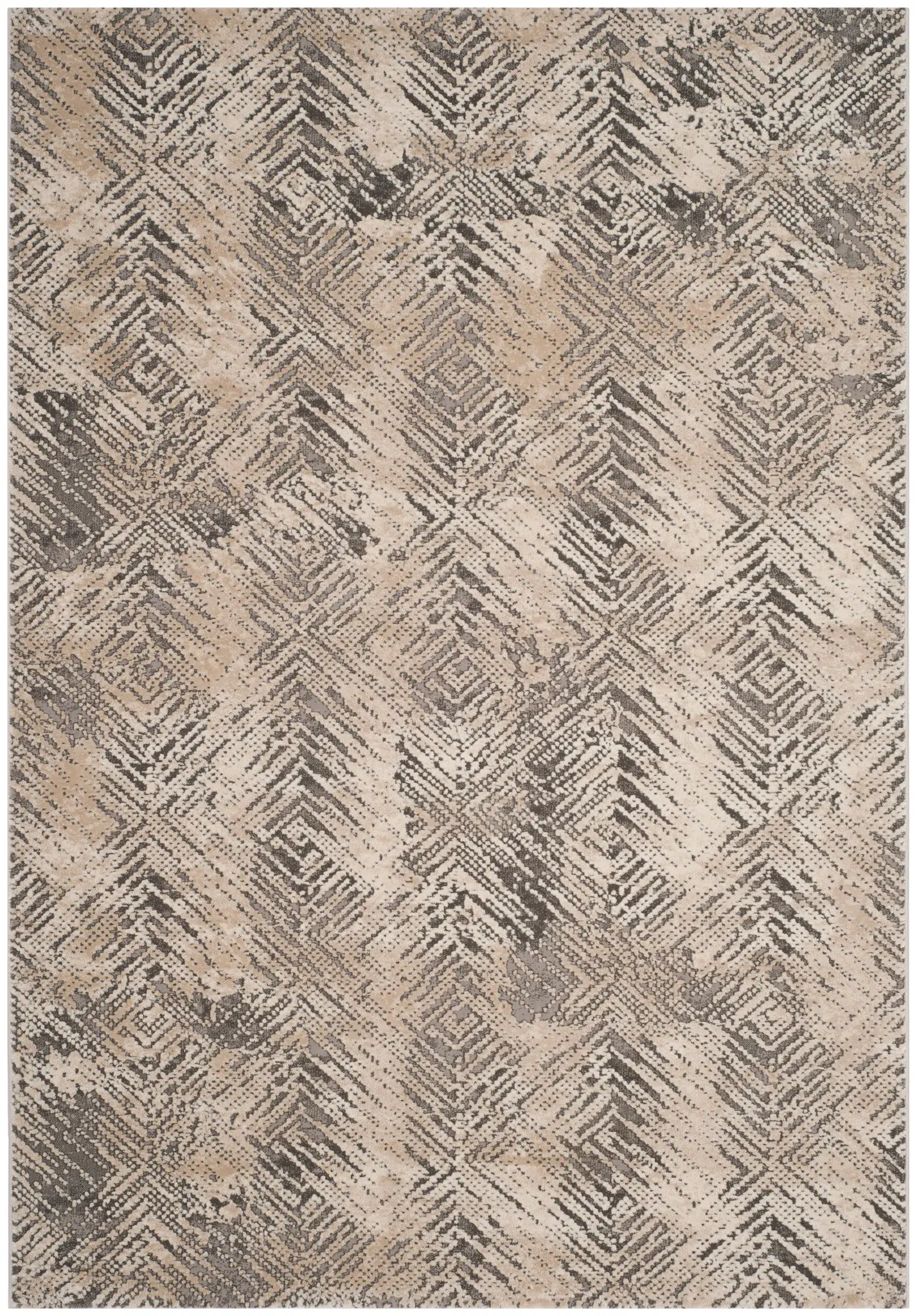 Meadow Distressed Diamond Rug