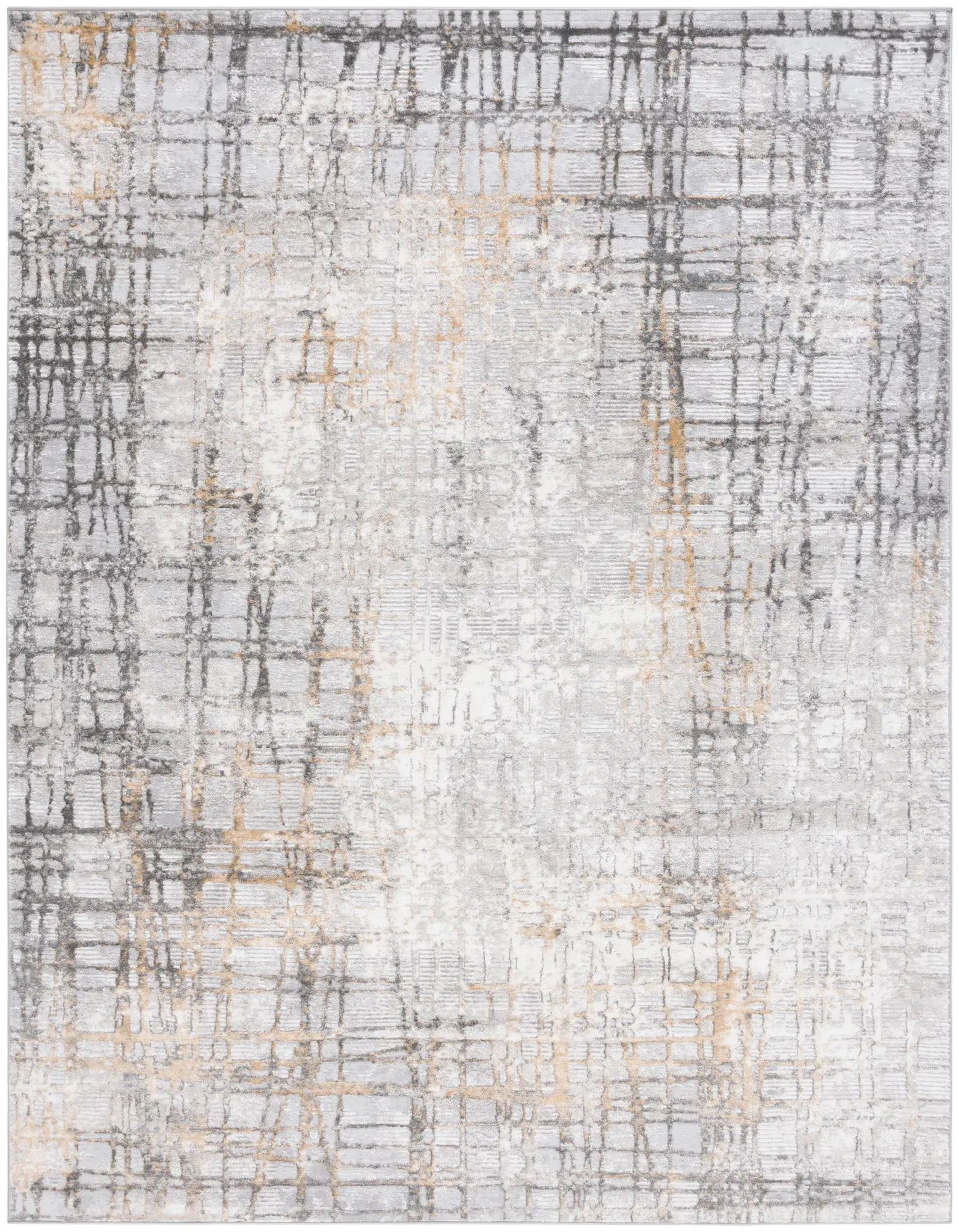 Meadow Distressed Grid Rug