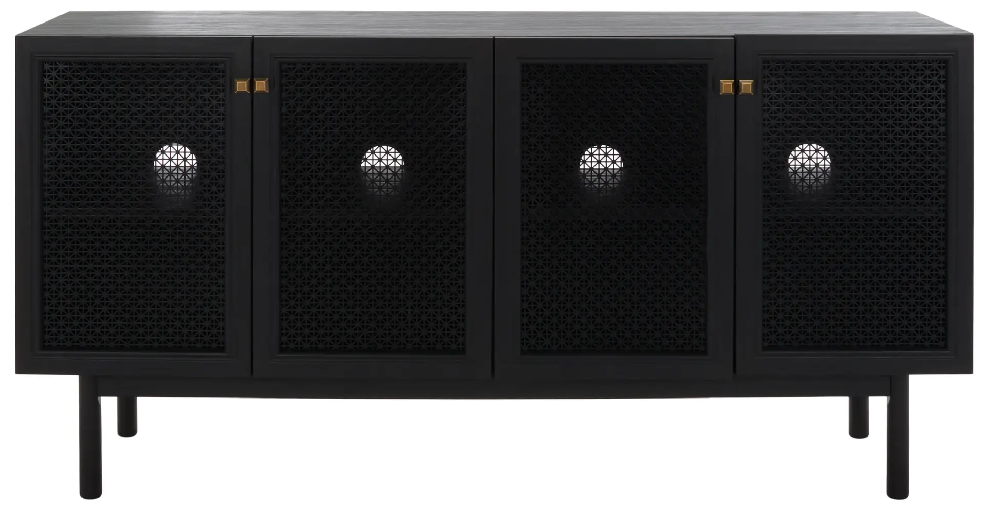 Piran Four-Door Two-Shelf Media Stand