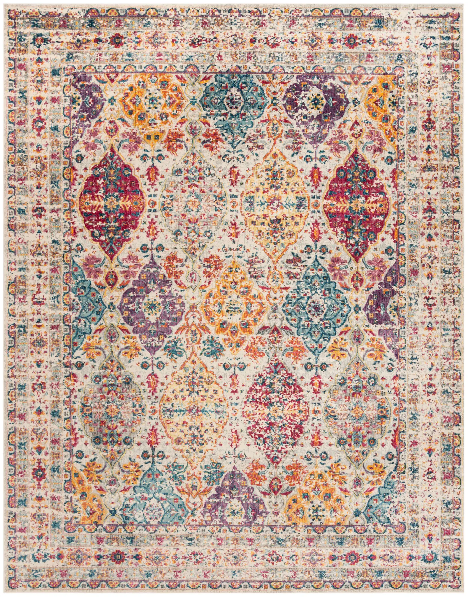 Merlot Distressed Allover Rug