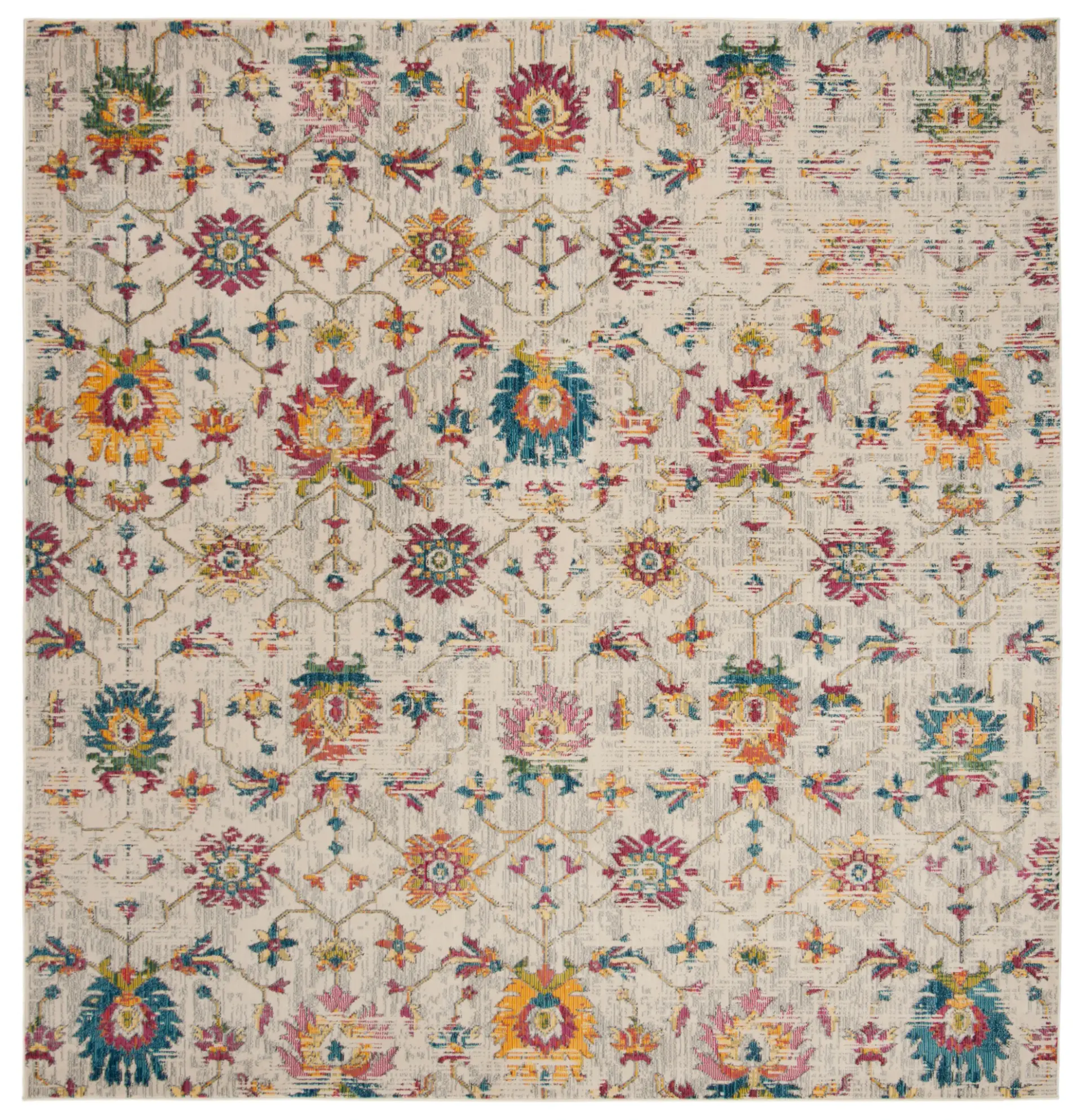 Merlot Floral Trellis Rug