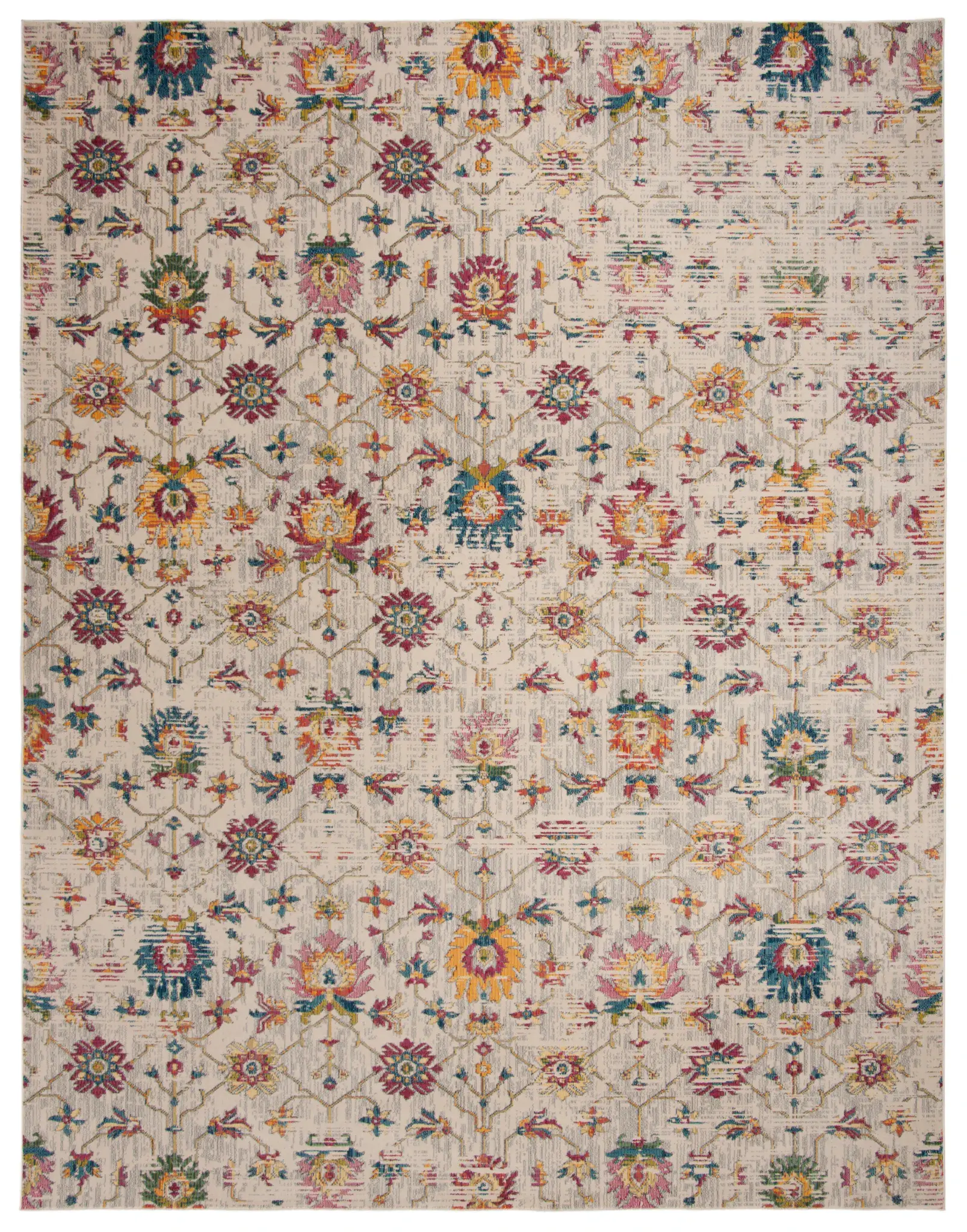 Merlot Floral Trellis Rug