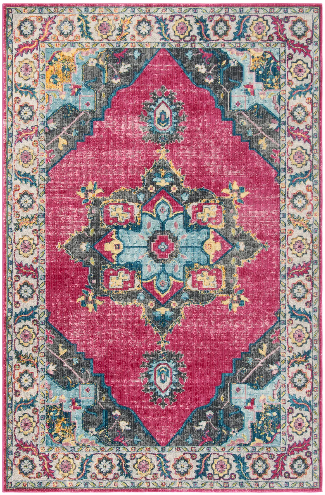 Merlot Medallion Border Rug
