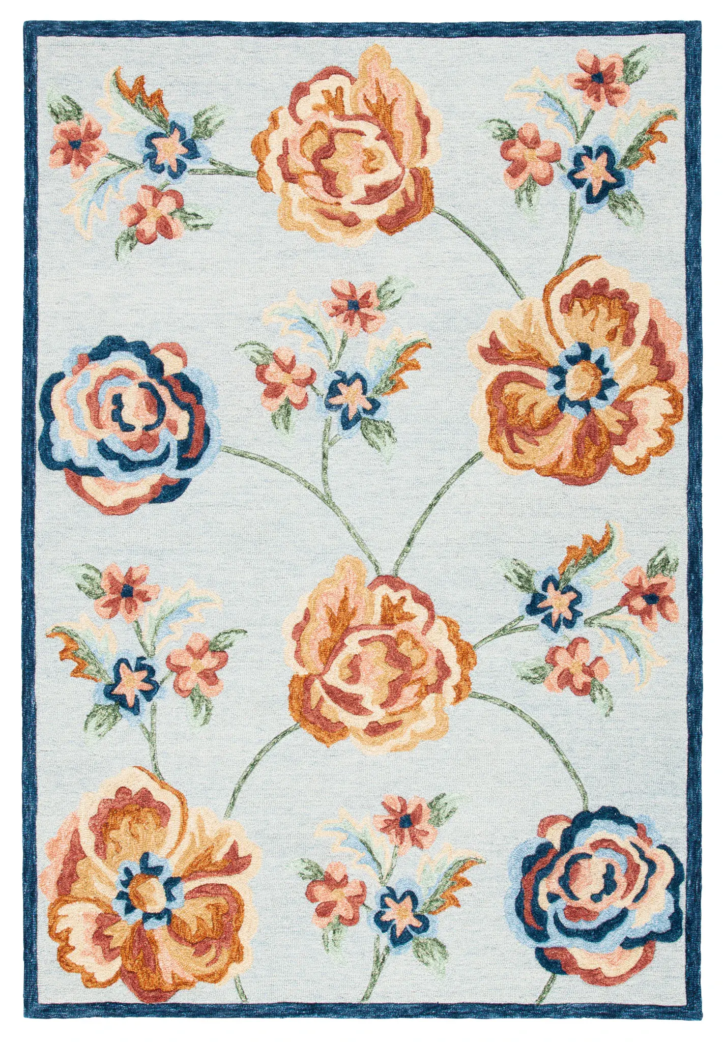 Metro Large Floral Hand-Tufted Wool Rug