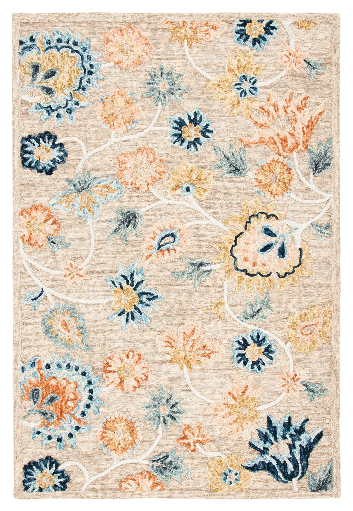 Metro Palmette Vine Hand-Tufted Wool Rug
