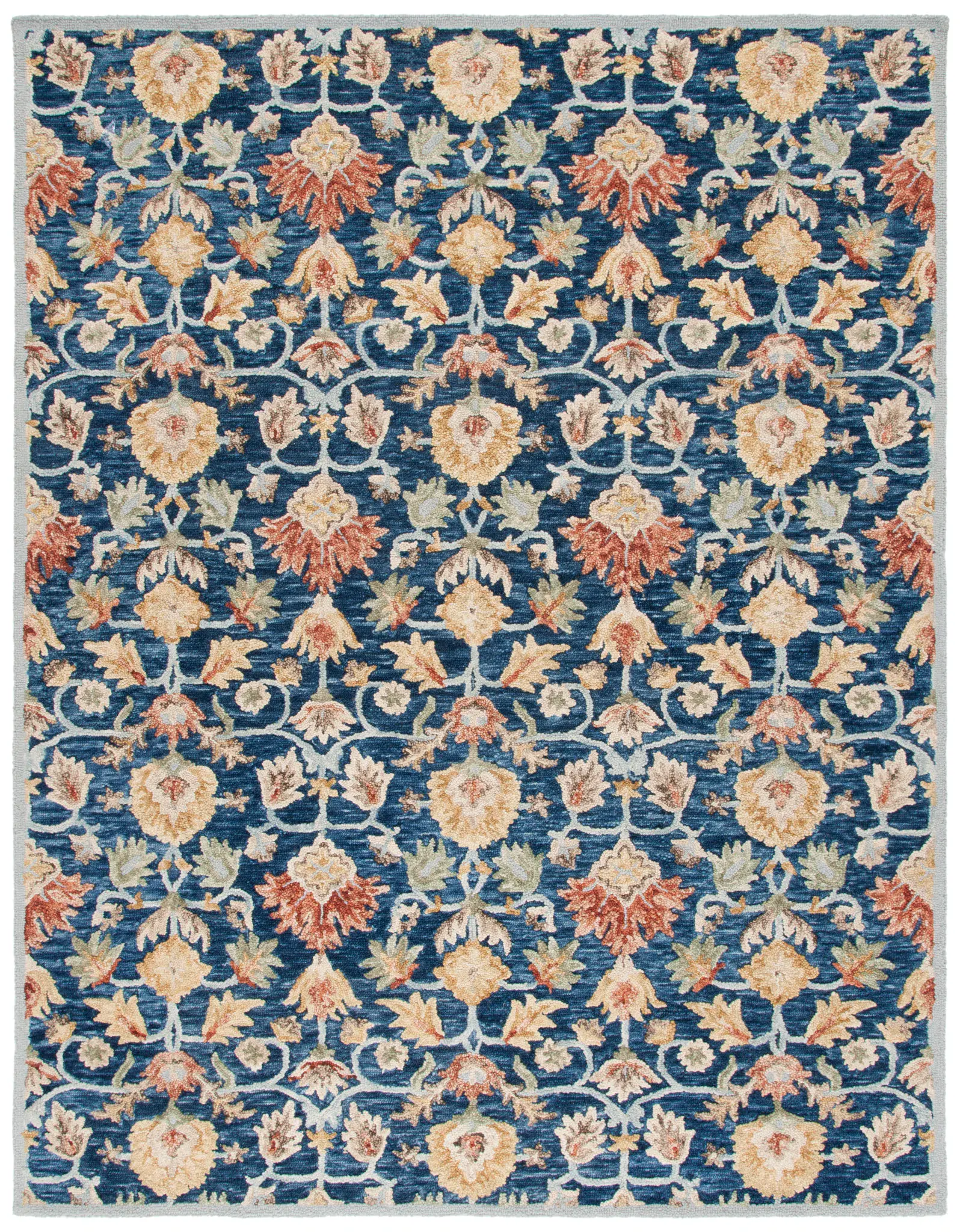 Metro Allover Floral Hand-Tufted Wool Rug