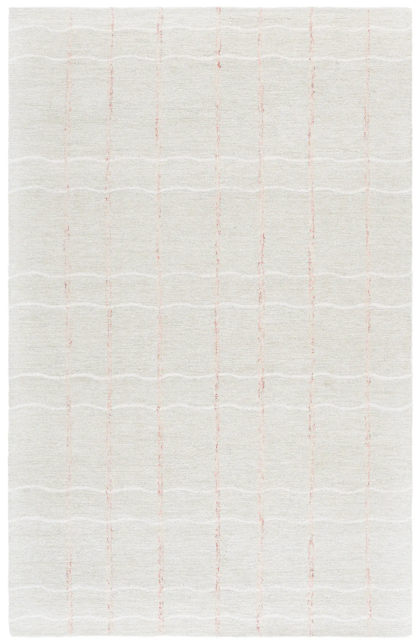 Metro Wavy Grid Hand-Tufted Wool Rug