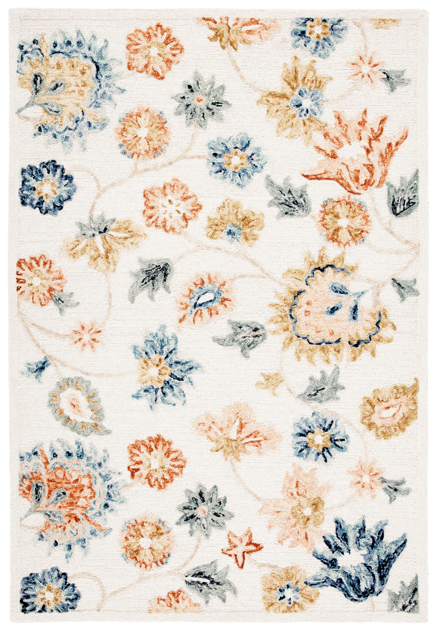 Metro Botanical Blossom Hand-Tufted Wool Rug