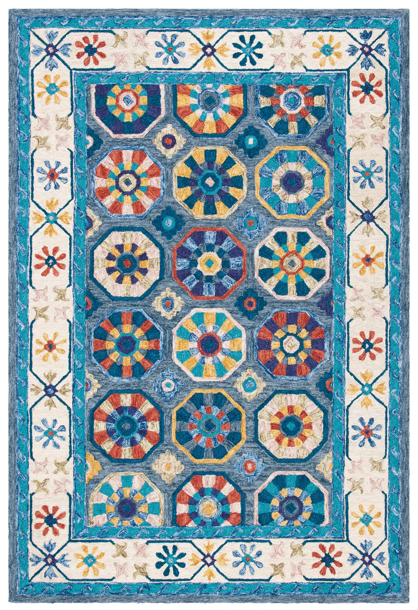 Metro Octagon Tile Hand-Tufted Wool Rug