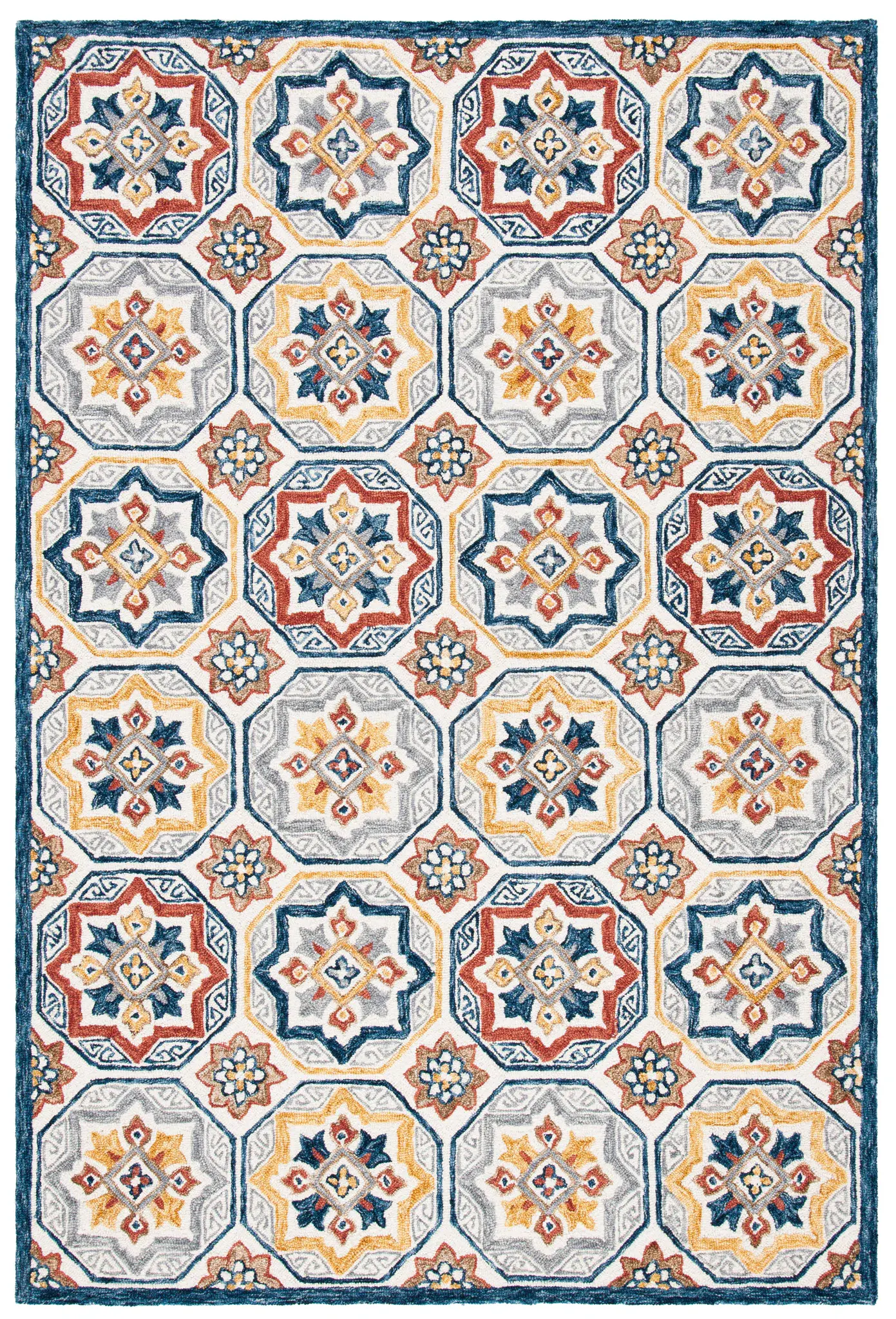 Metro Moroccan Tile Hand-Tufted Wool Rug