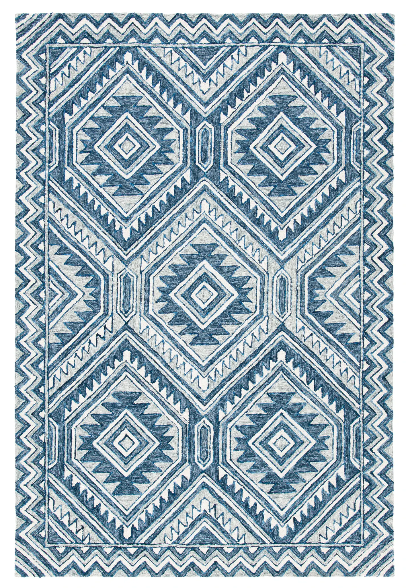 Metro Tribal Diamond Hand-Tufted Wool Rug