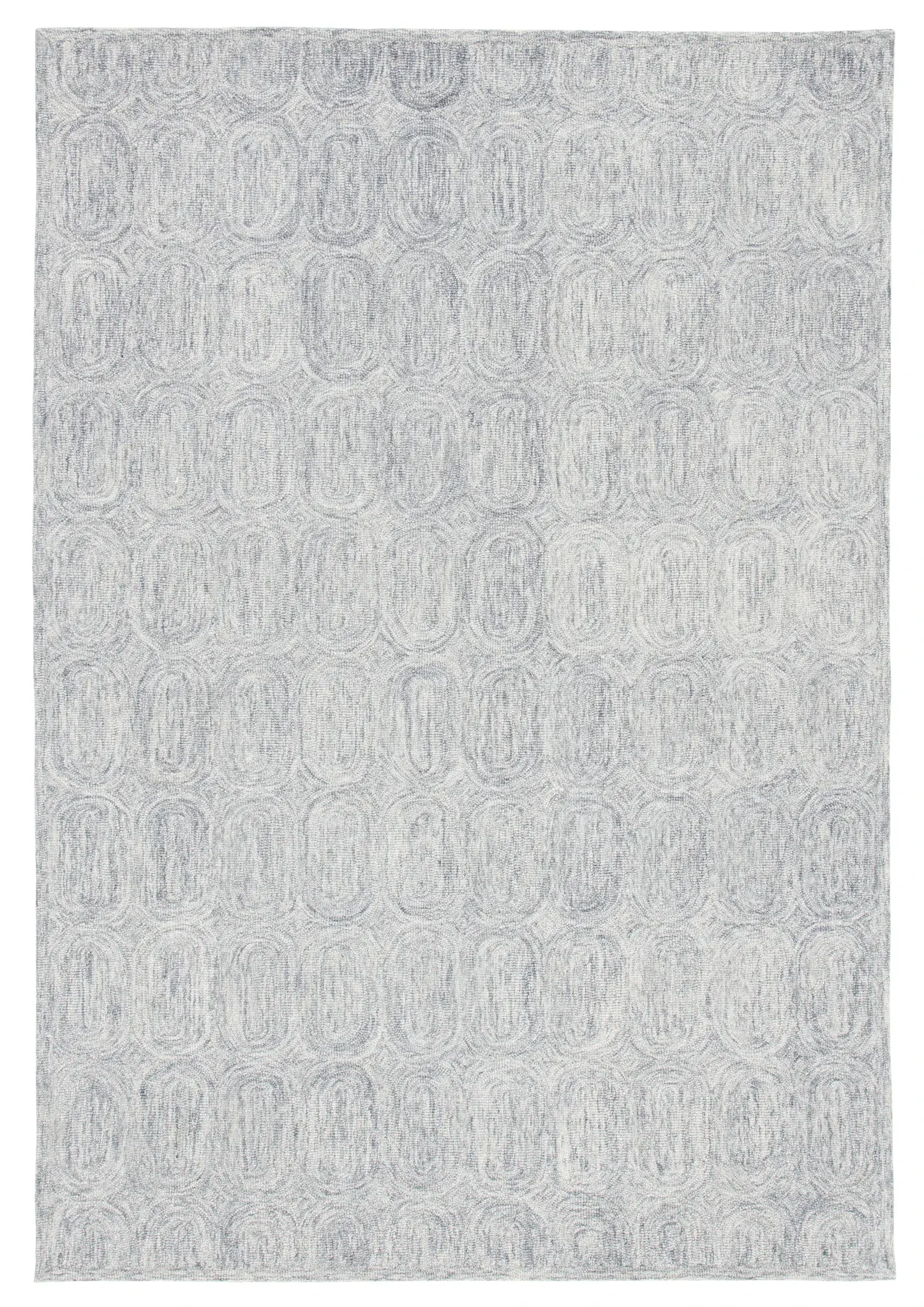 Metro Concentric Oval Hand-Tufted Wool Rug