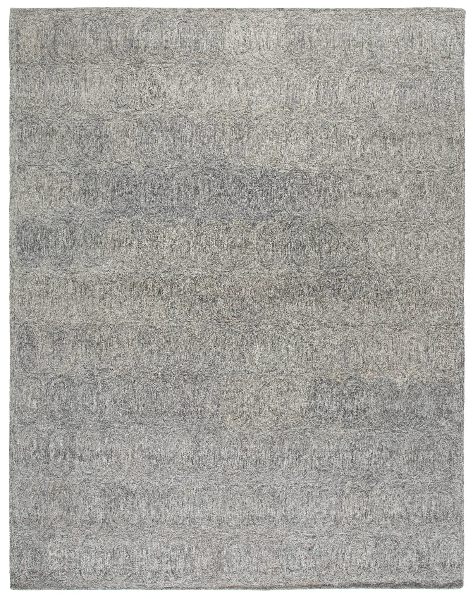 Metro Concentric Oval Hand-Tufted Wool Rug