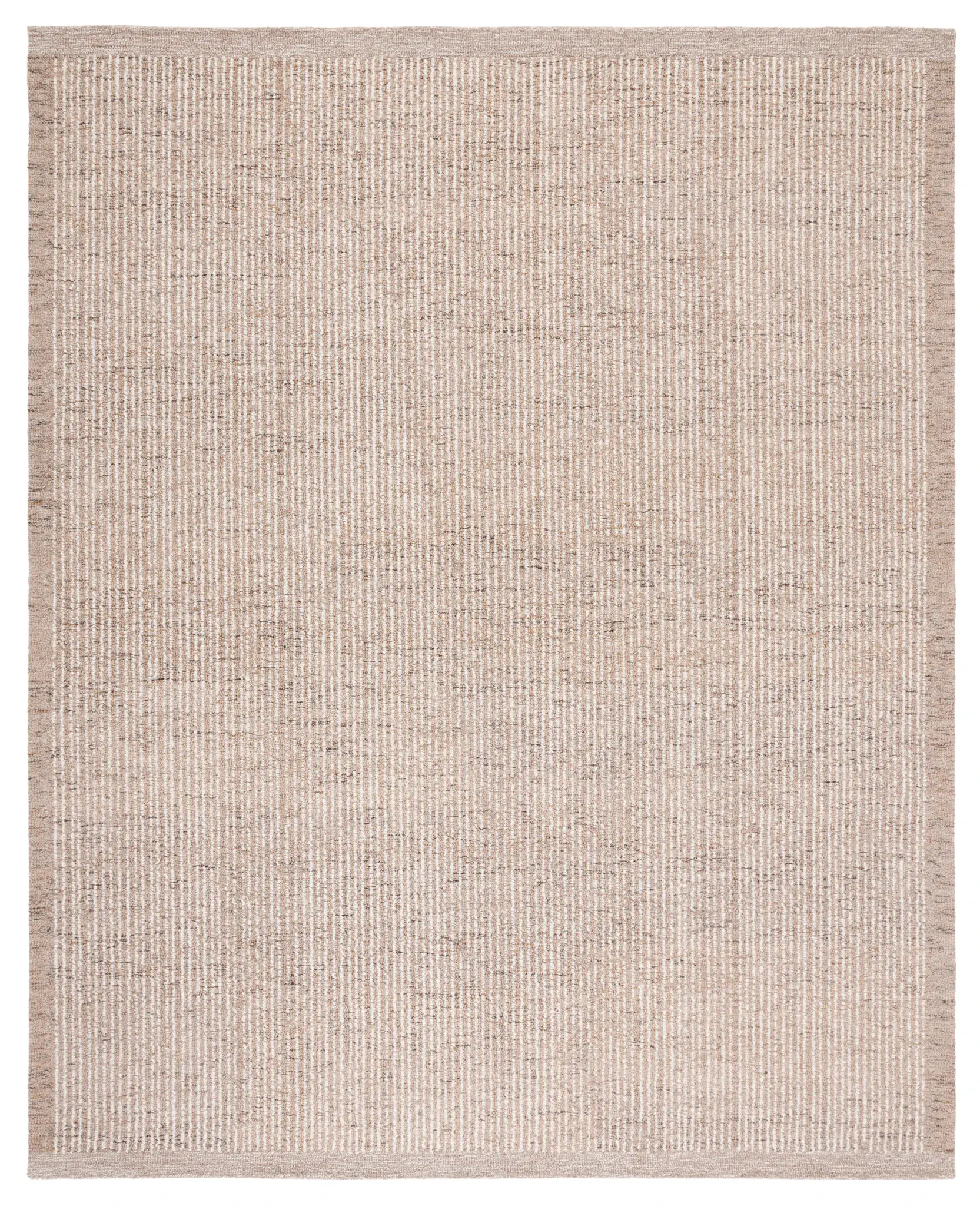 Metro Modern Striped Border Hand-Tufted Wool Rug
