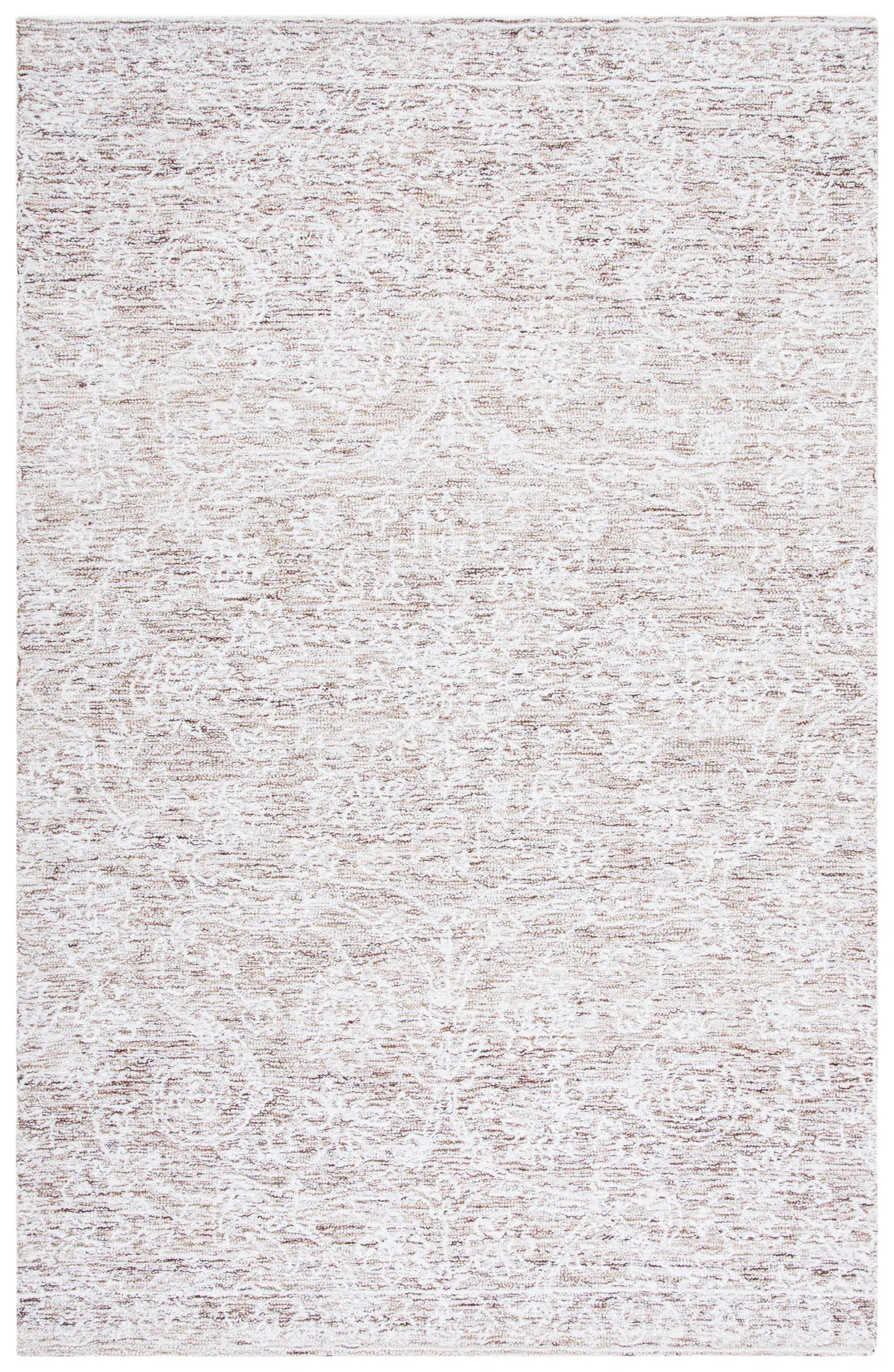 Metro Distressed Damask Hand-Tufted Wool Blend Rug