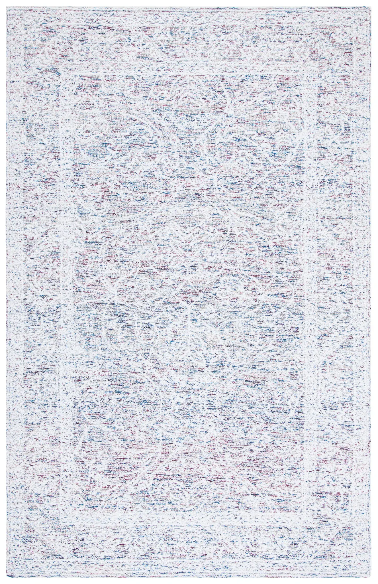 Metro Distressed Diamond Hand-Tufted Wool Blend Rug