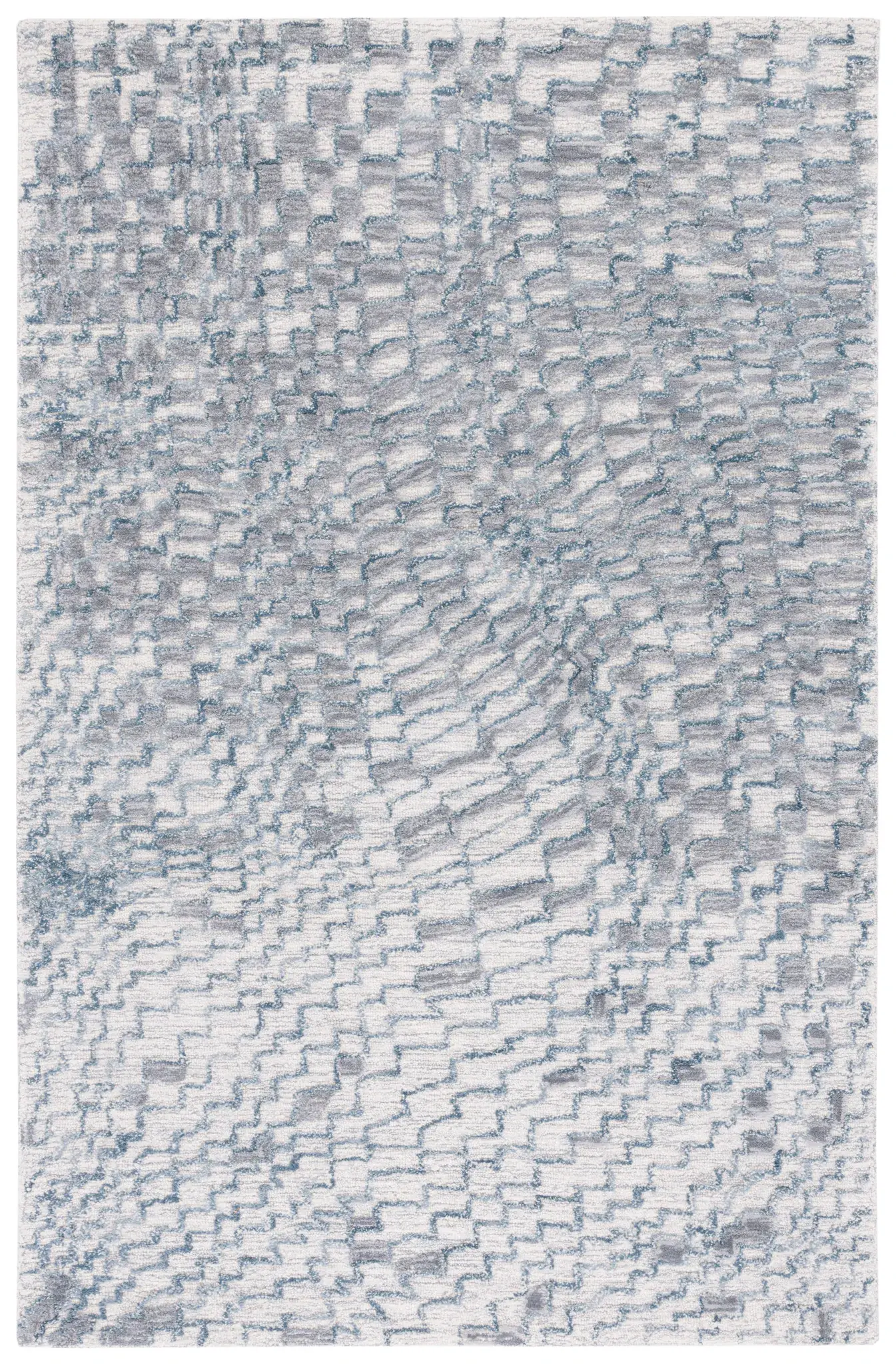 Metro Abstract Grid Hand-Tufted Wool Rug