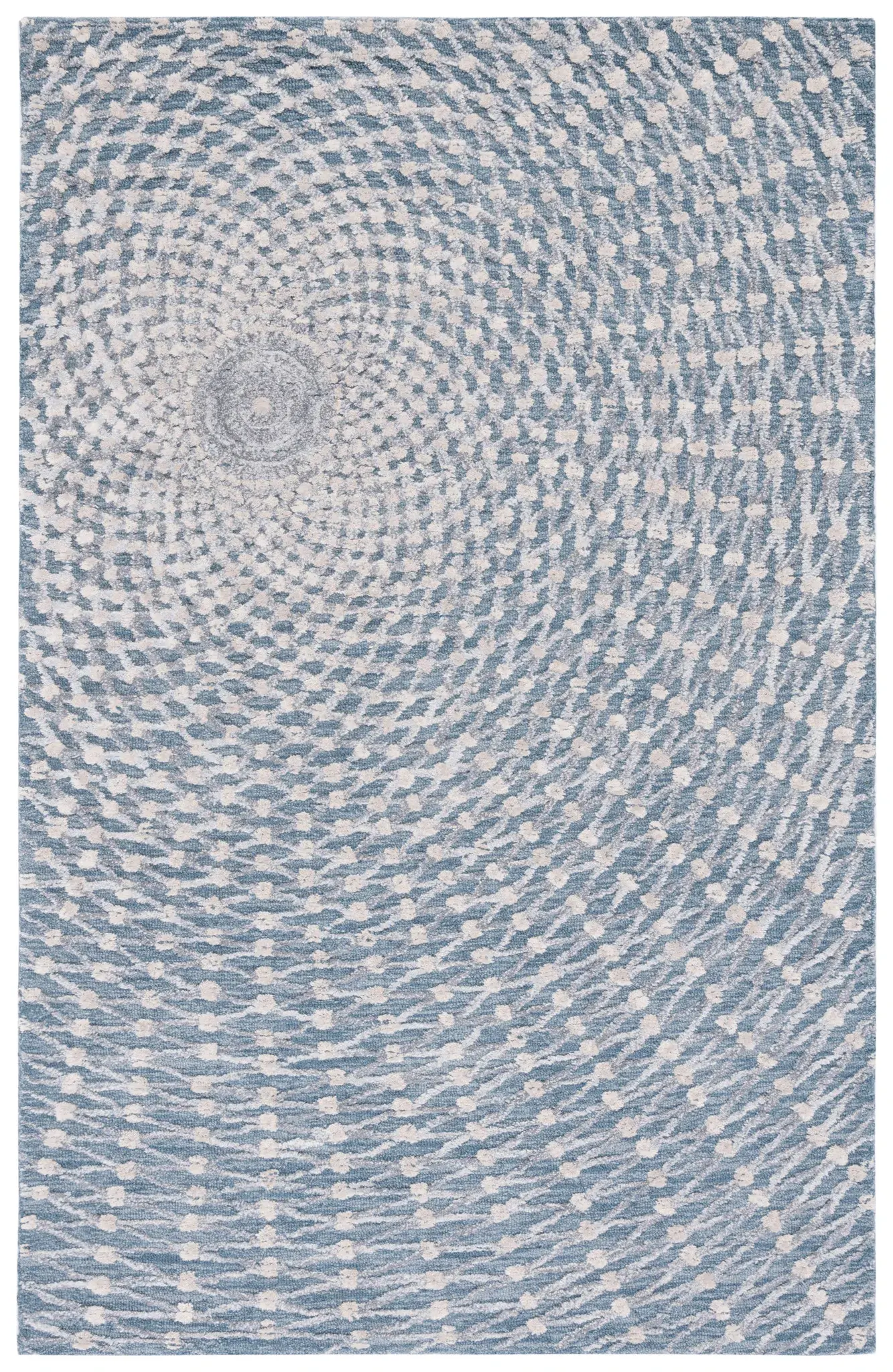 Metro Modern Concentric Ripple Hand-Tufted Wool Rug